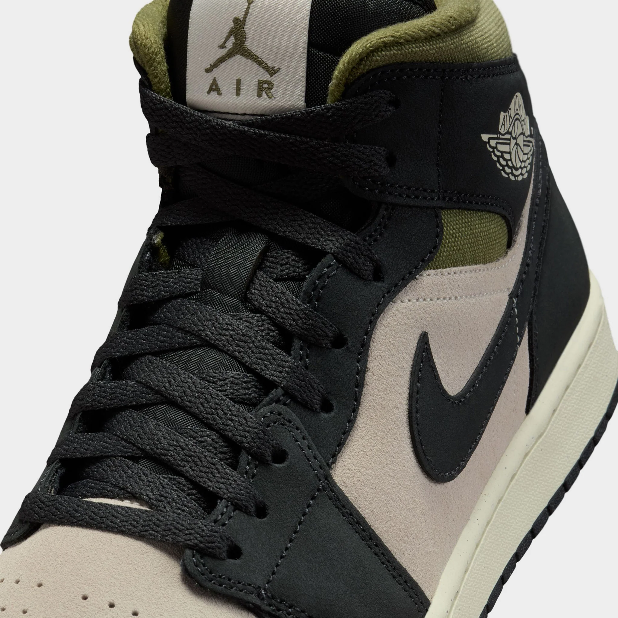 Air Jordan 1 Mid Beige / Olive - Image 3