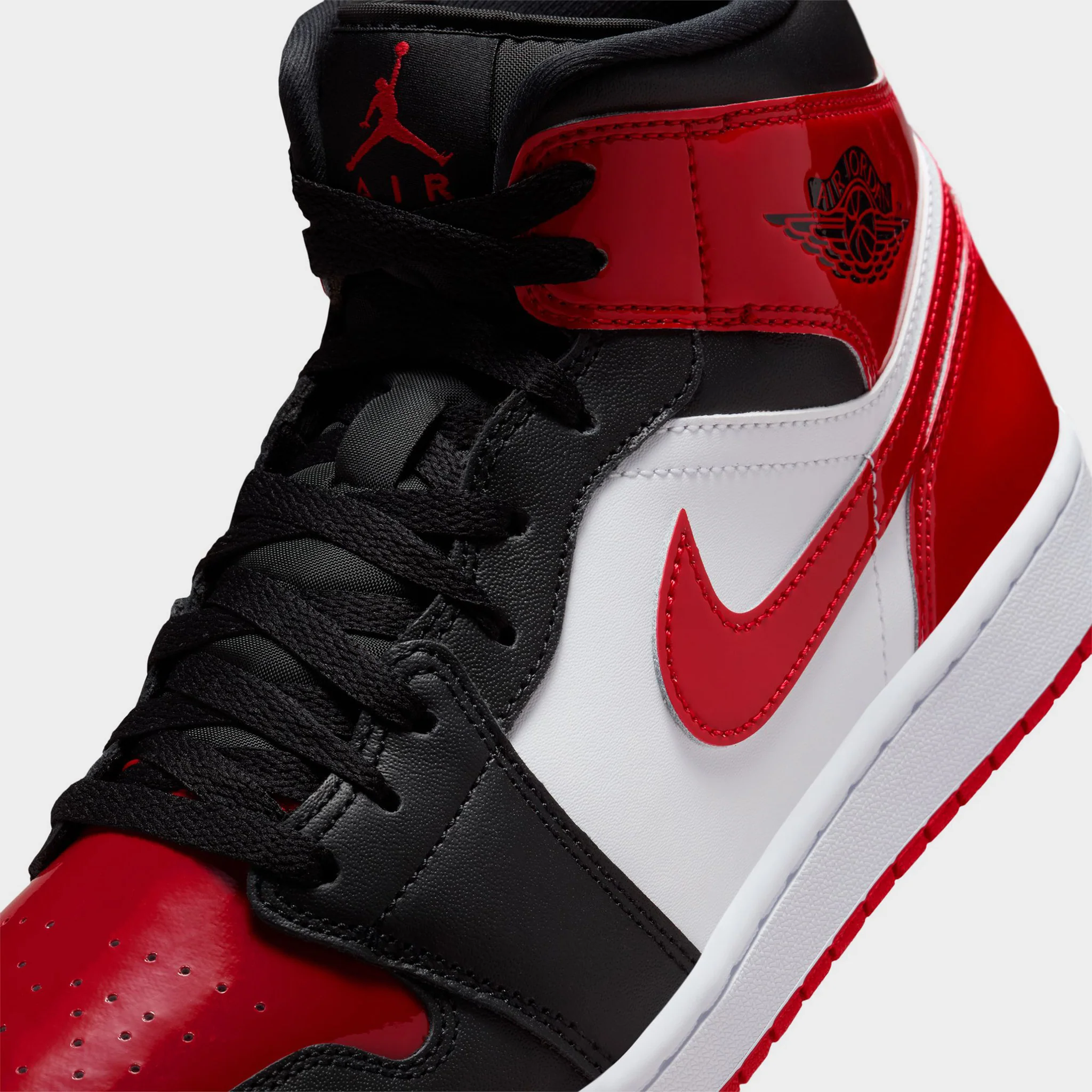 Air Jordan 1 Mid Black / Red / White - Image 3