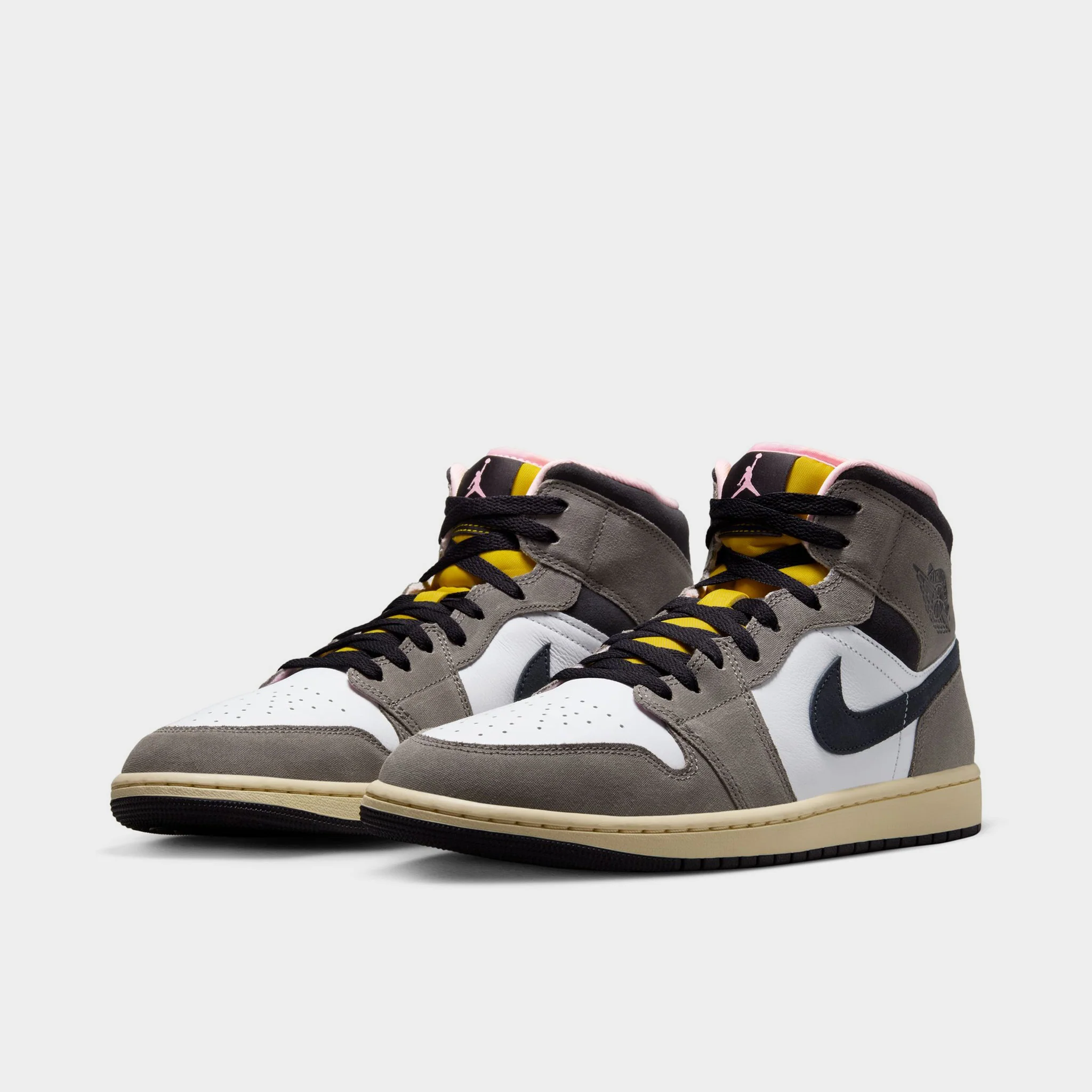 Air Jordan 1 Mid SE White / Oil Grey - Cave Stone - Image 2