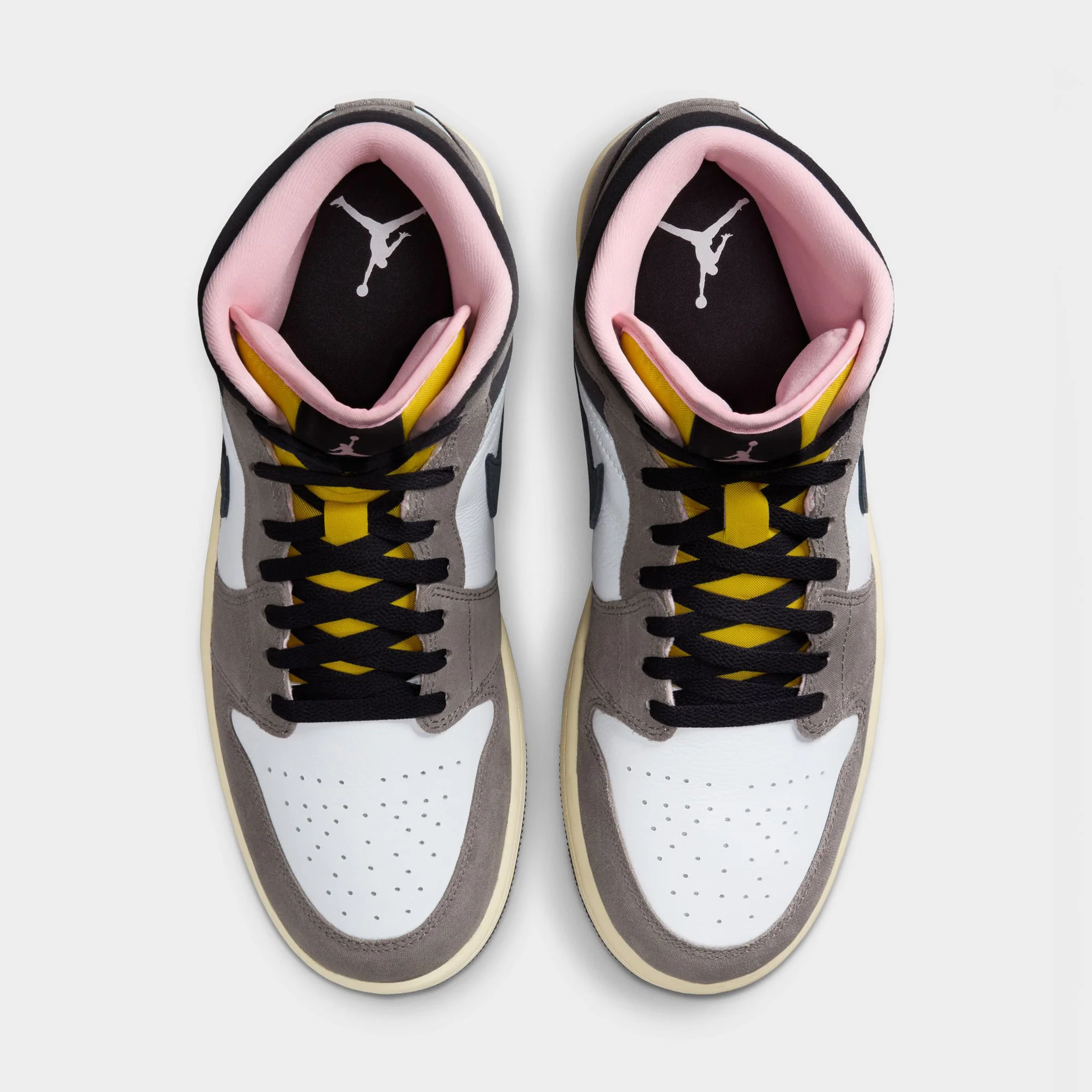 Air Jordan 1 Mid SE White / Oil Grey - Cave Stone - Image 5