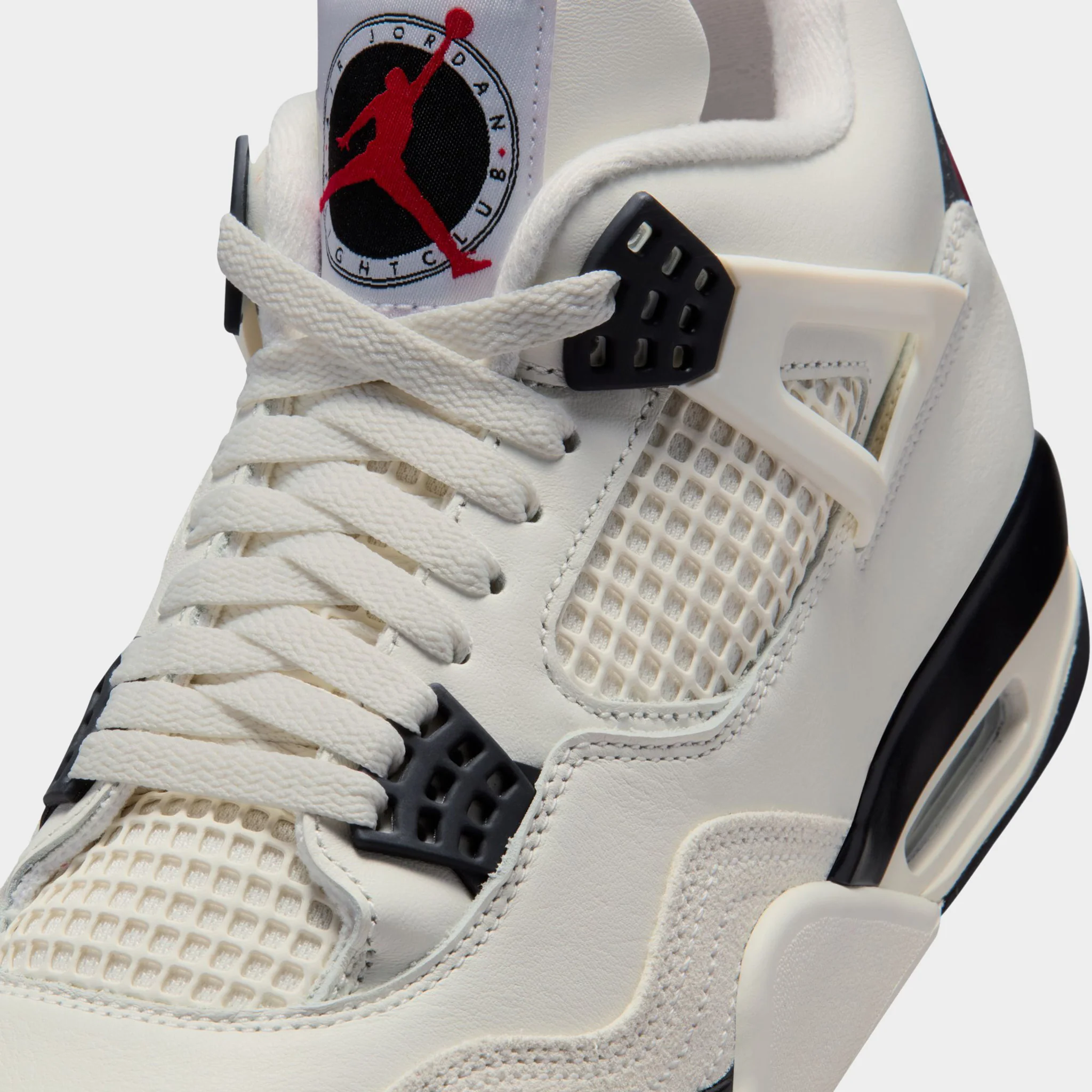 Jordan 4 Retro OG Flight Club Sail / Black - University Red - Image 5