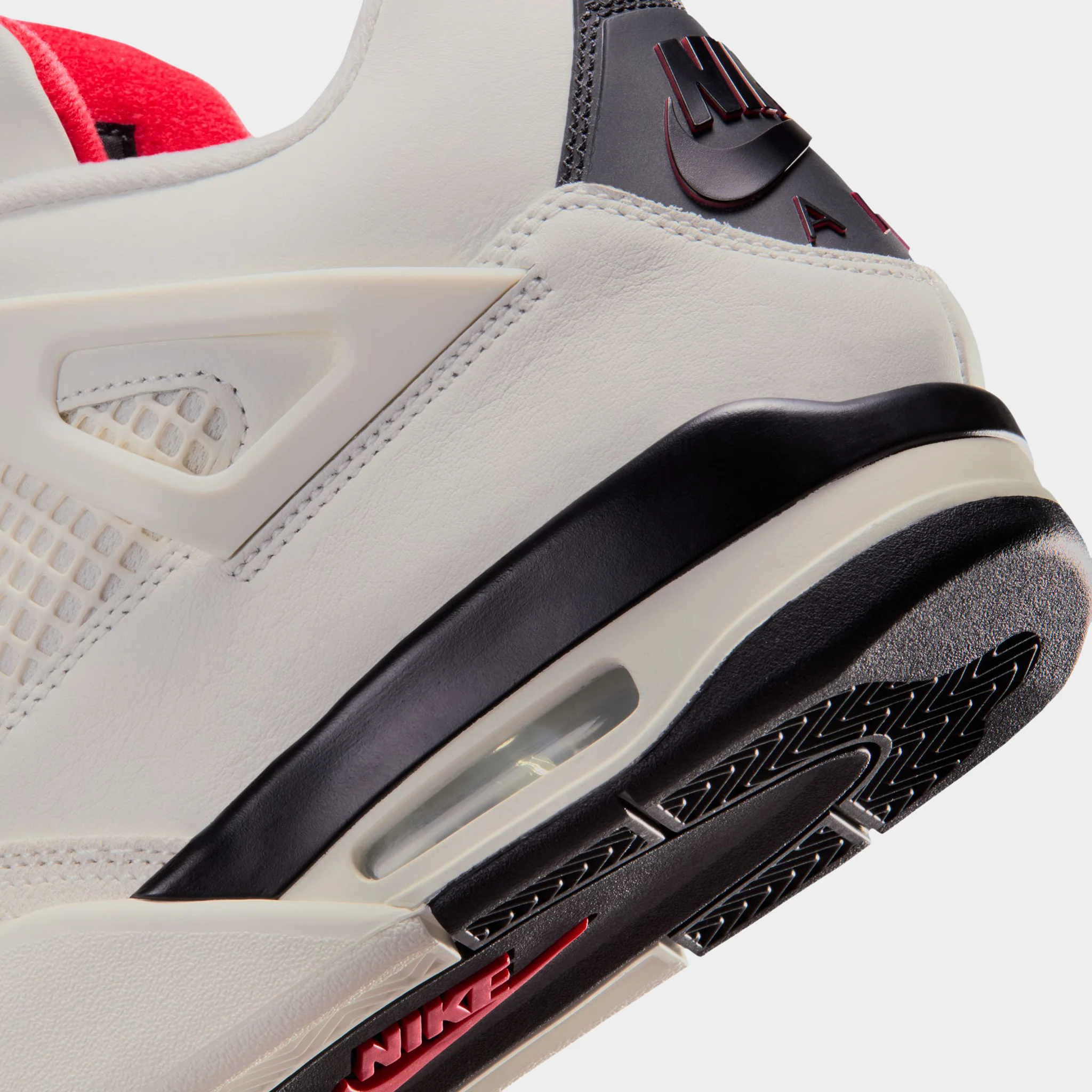 Jordan 4 Retro OG Flight Club Sail / Black - University Red - Image 7