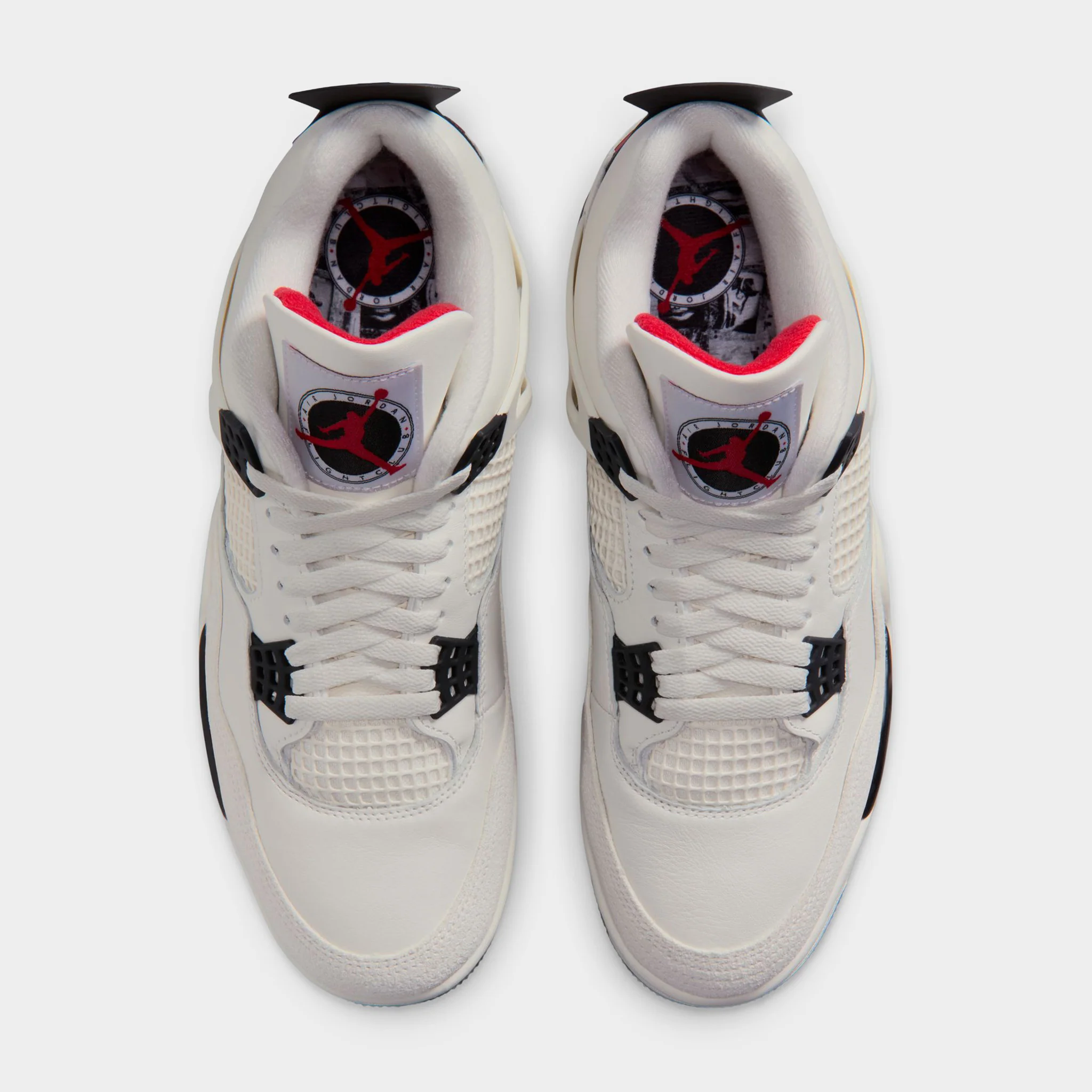 Jordan 4 Retro OG Flight Club Sail / Black - University Red - Image 8