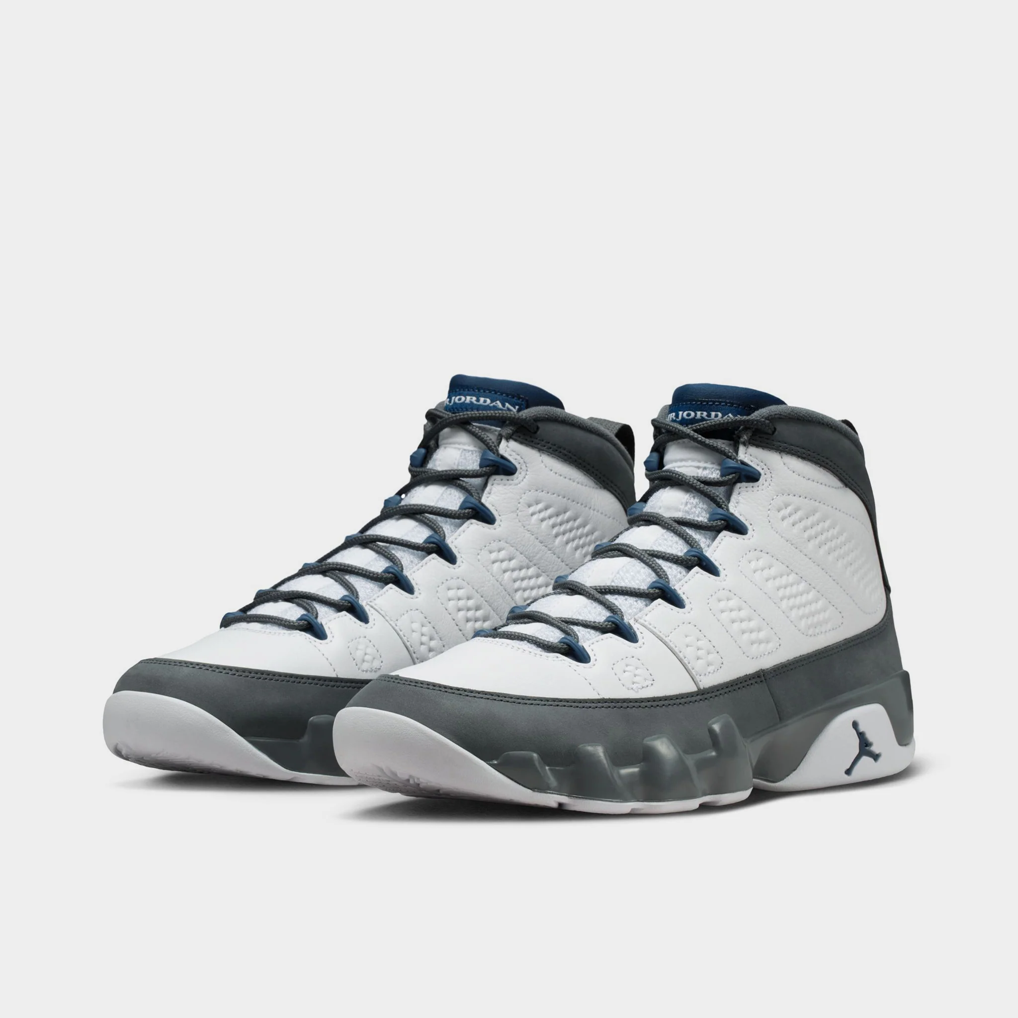 Jordan 9 Retro White / French Blue - Flint Grey - Image 2