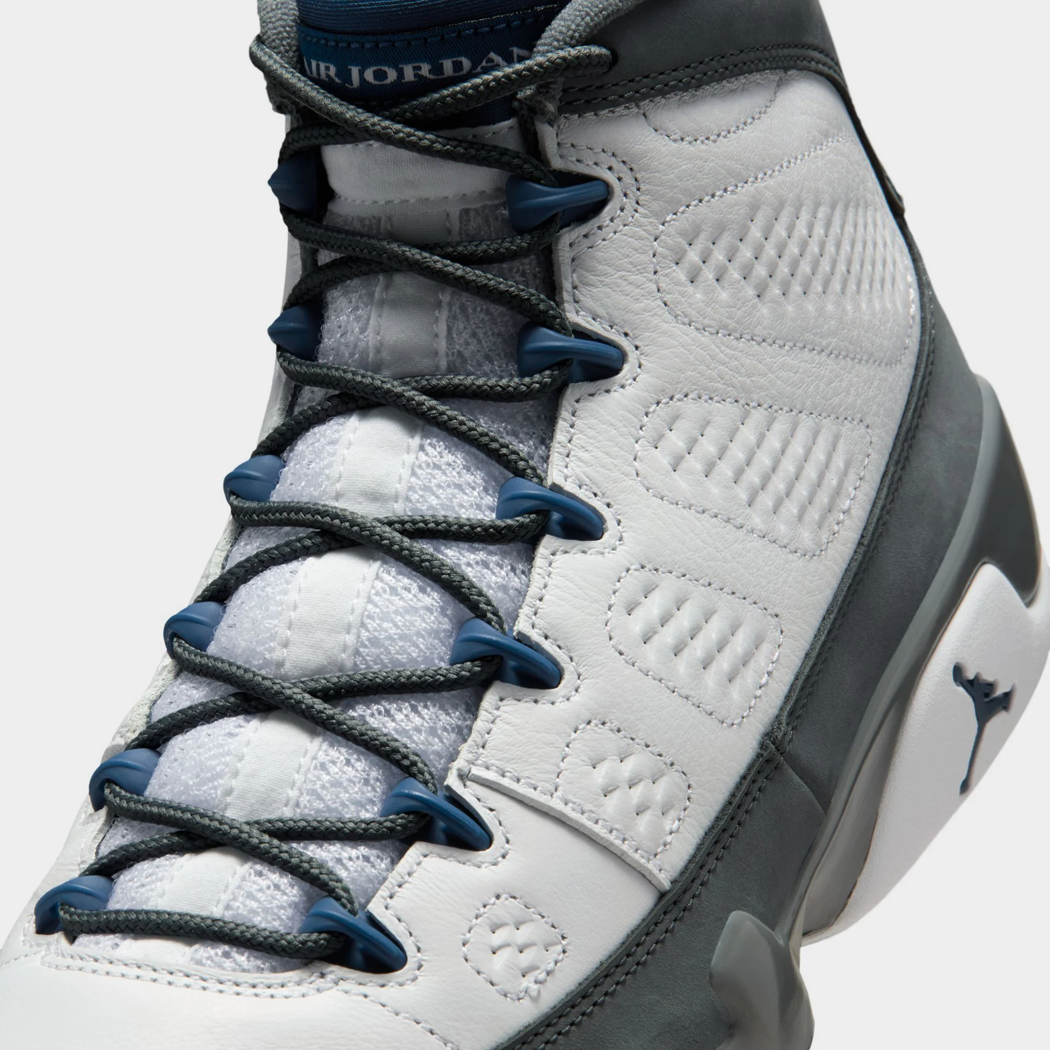 Jordan 9 Retro White / French Blue - Flint Grey - Image 3