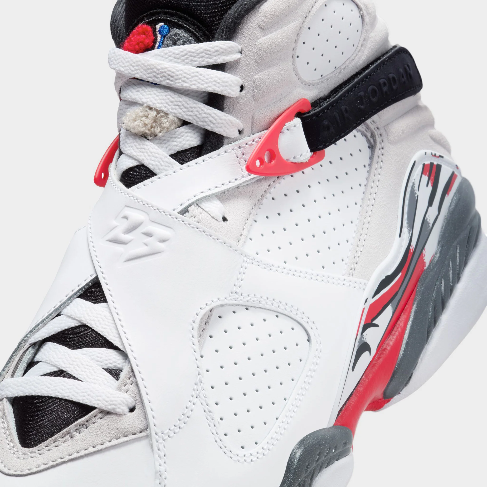 Air Jordan 8 Retro White / Red - Black - Image 3