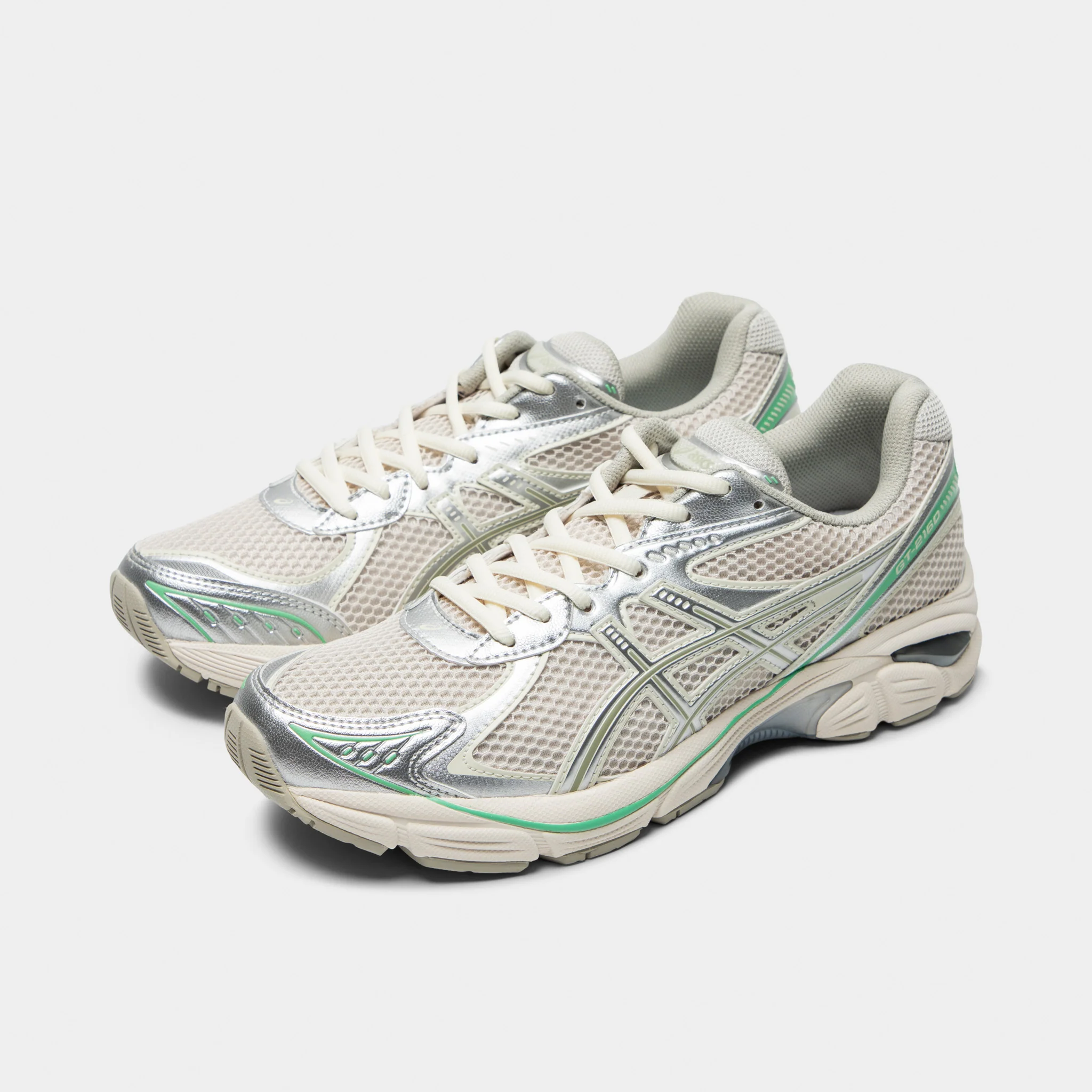ASICS GT-2160 Off White / Grey - Green - Image 2