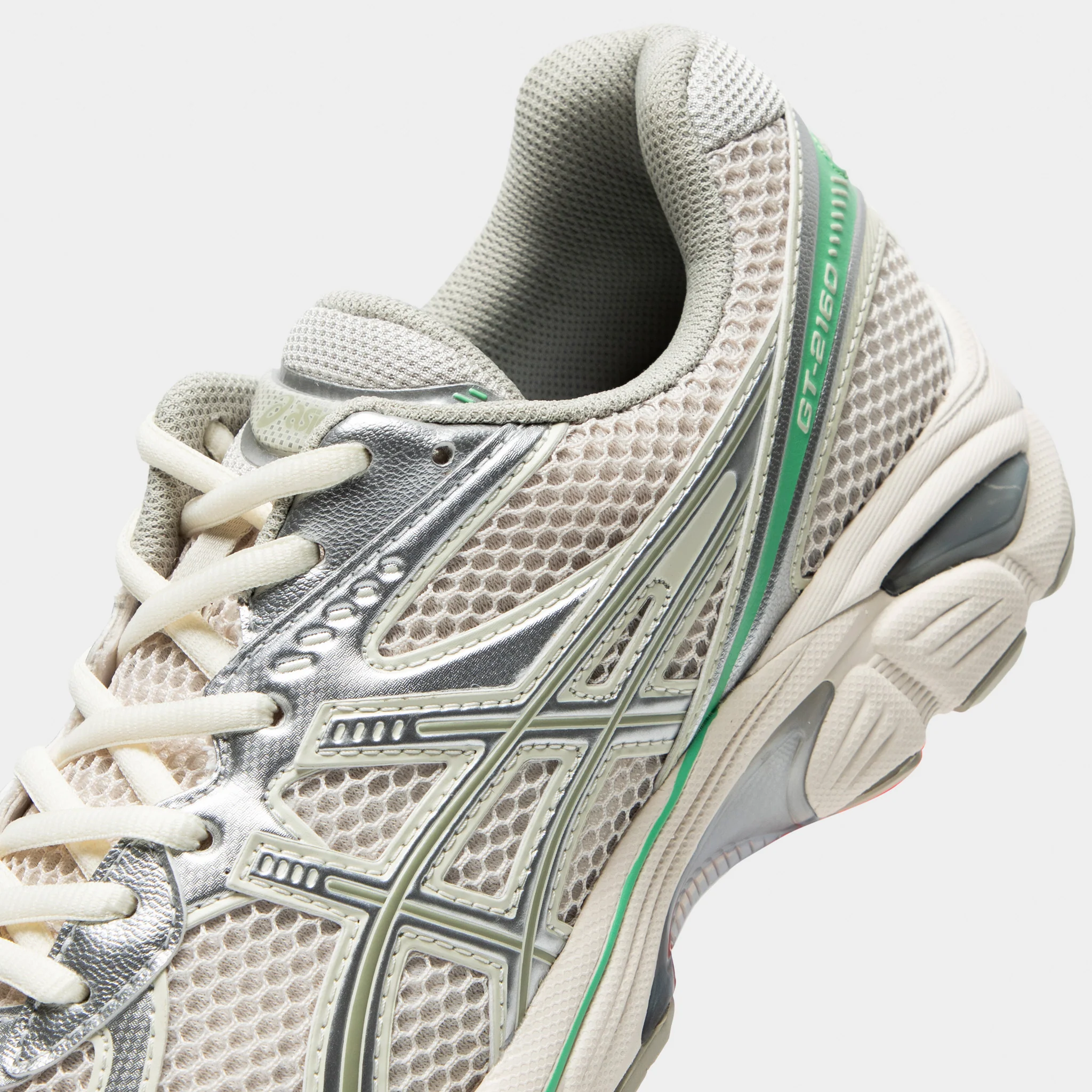 ASICS GT-2160 Off White / Grey - Green - Image 3