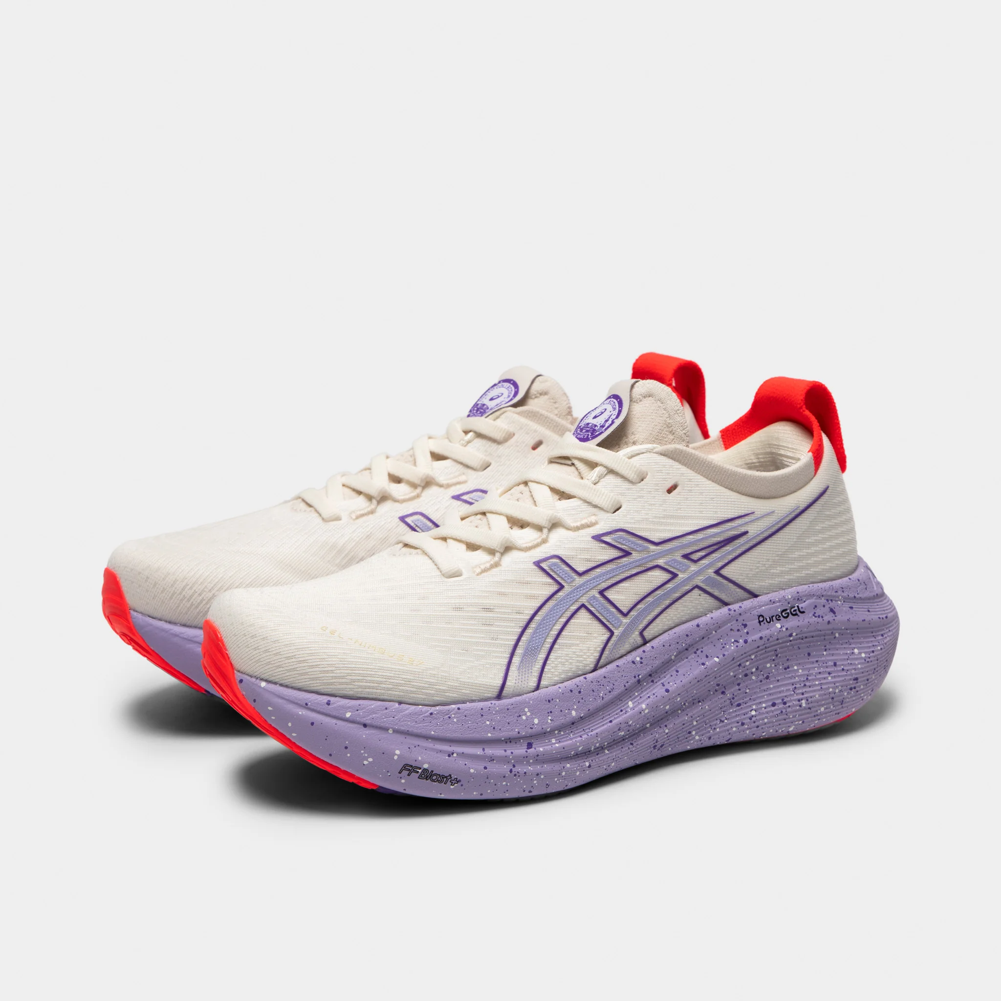 ASICS Women's Gel-Nimbus 27 Cream / Edo Purple - Image 2