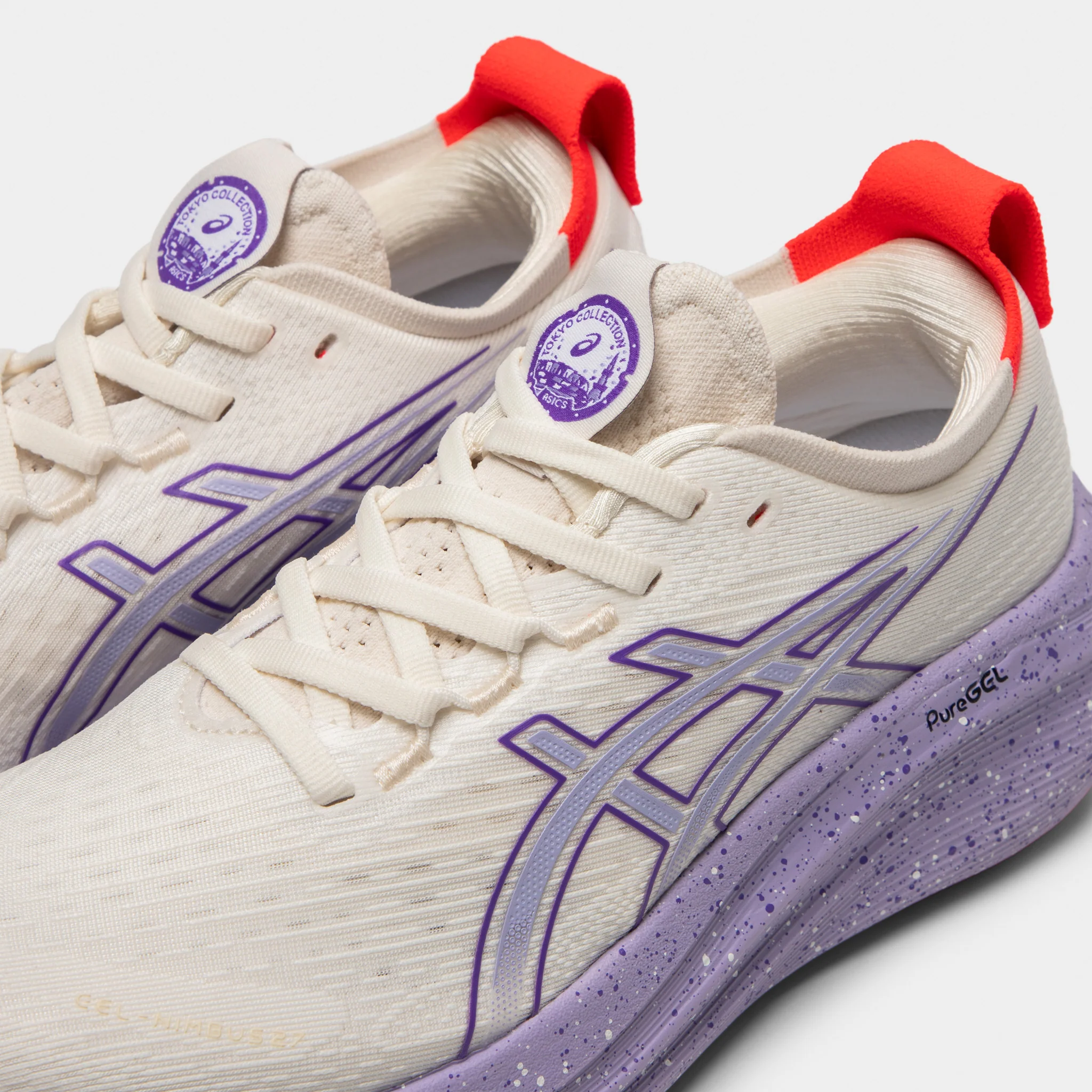 ASICS Women's Gel-Nimbus 27 Cream / Edo Purple - Image 3