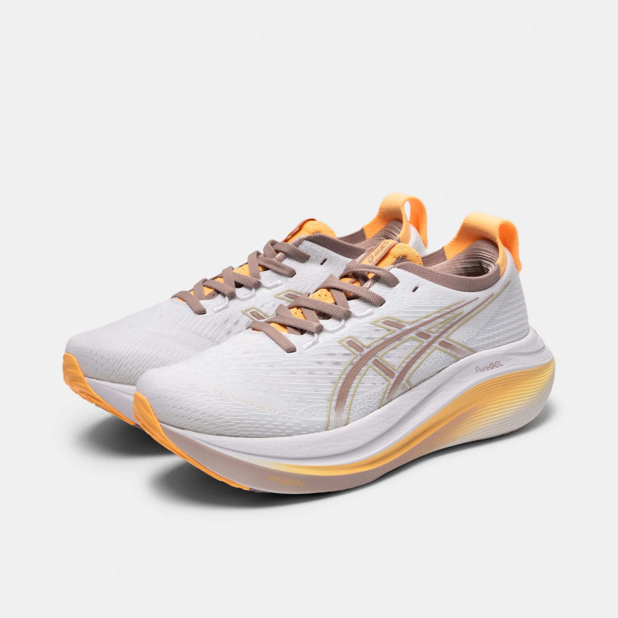 ASICS Women's Gel-Nimbus 27 White / Fawn - Image 2