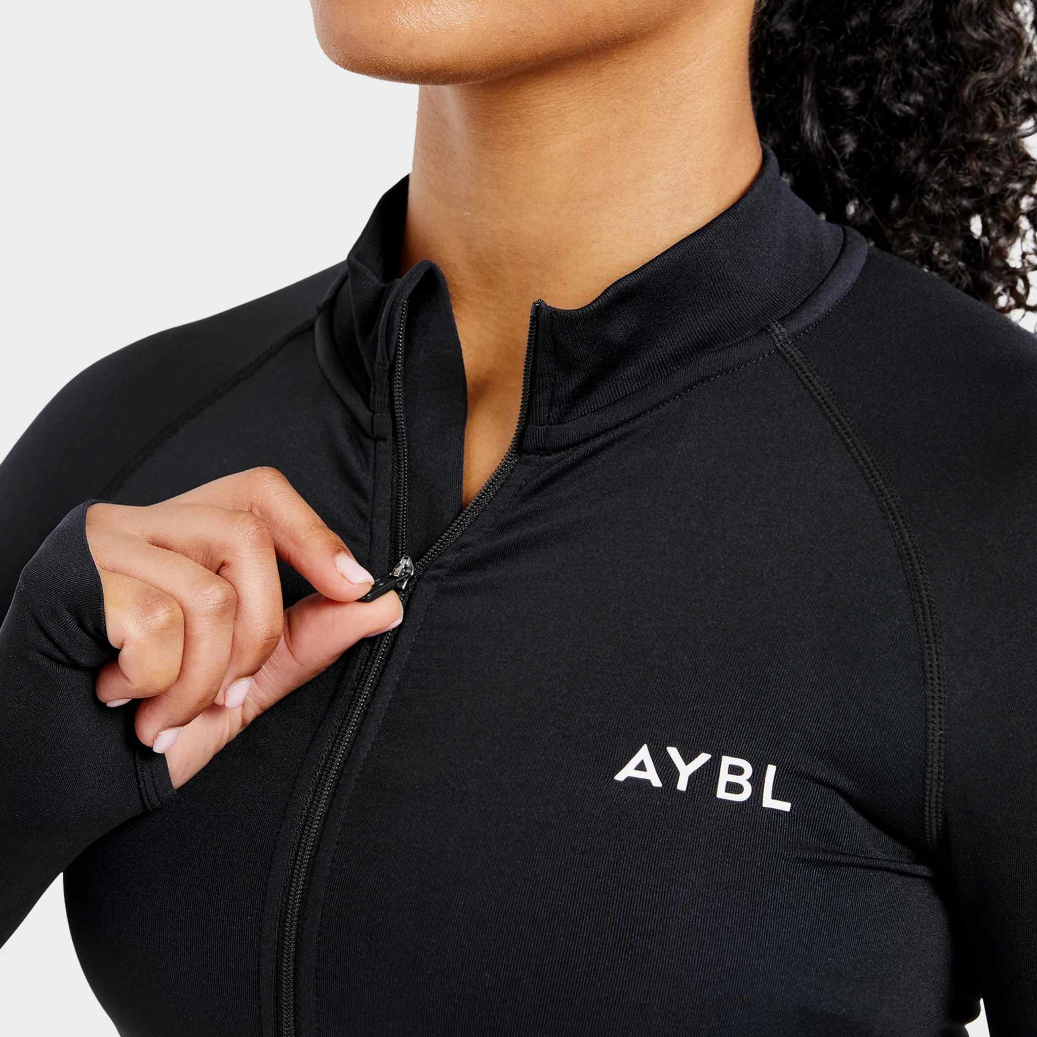 AYBL Women's Empower Seamless Full Zip Jacket / Black - Image 3