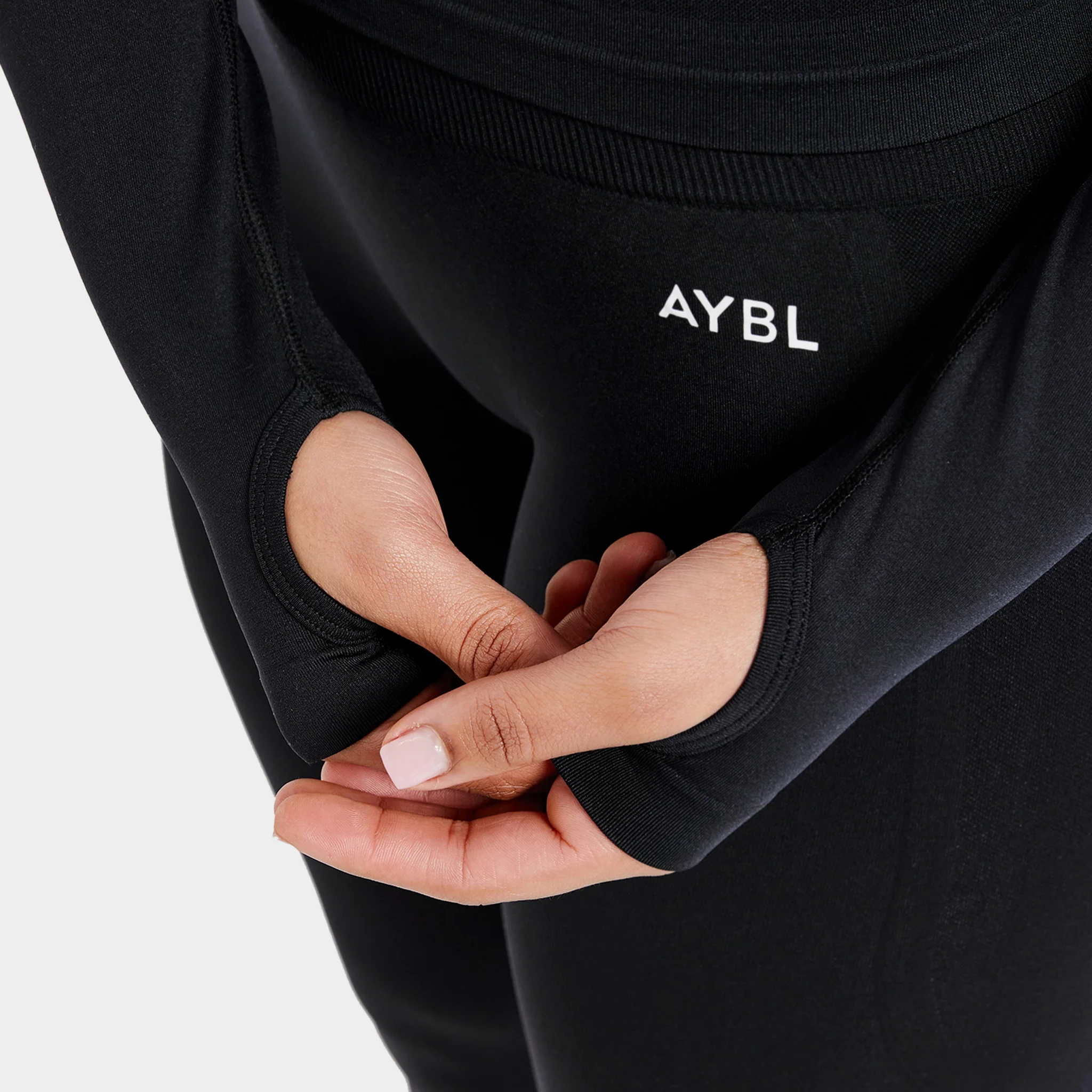 AYBL Women's Empower Seamless Full Zip Jacket / Black - Image 4