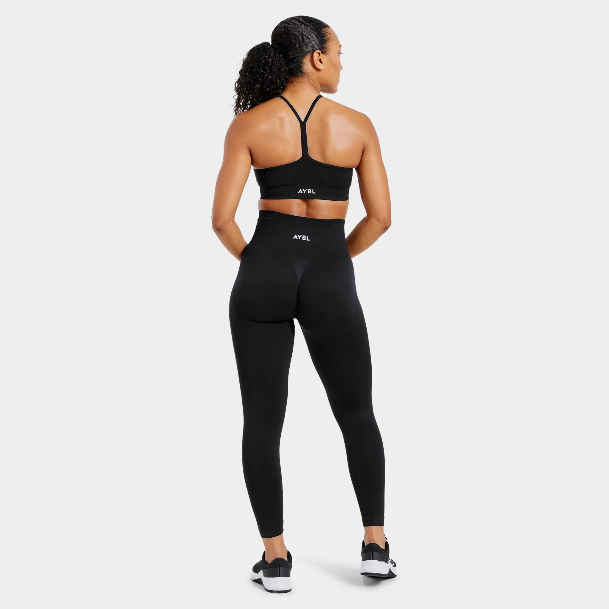AYBL Women's Empower Seamless Sports Bra Black - Image 6