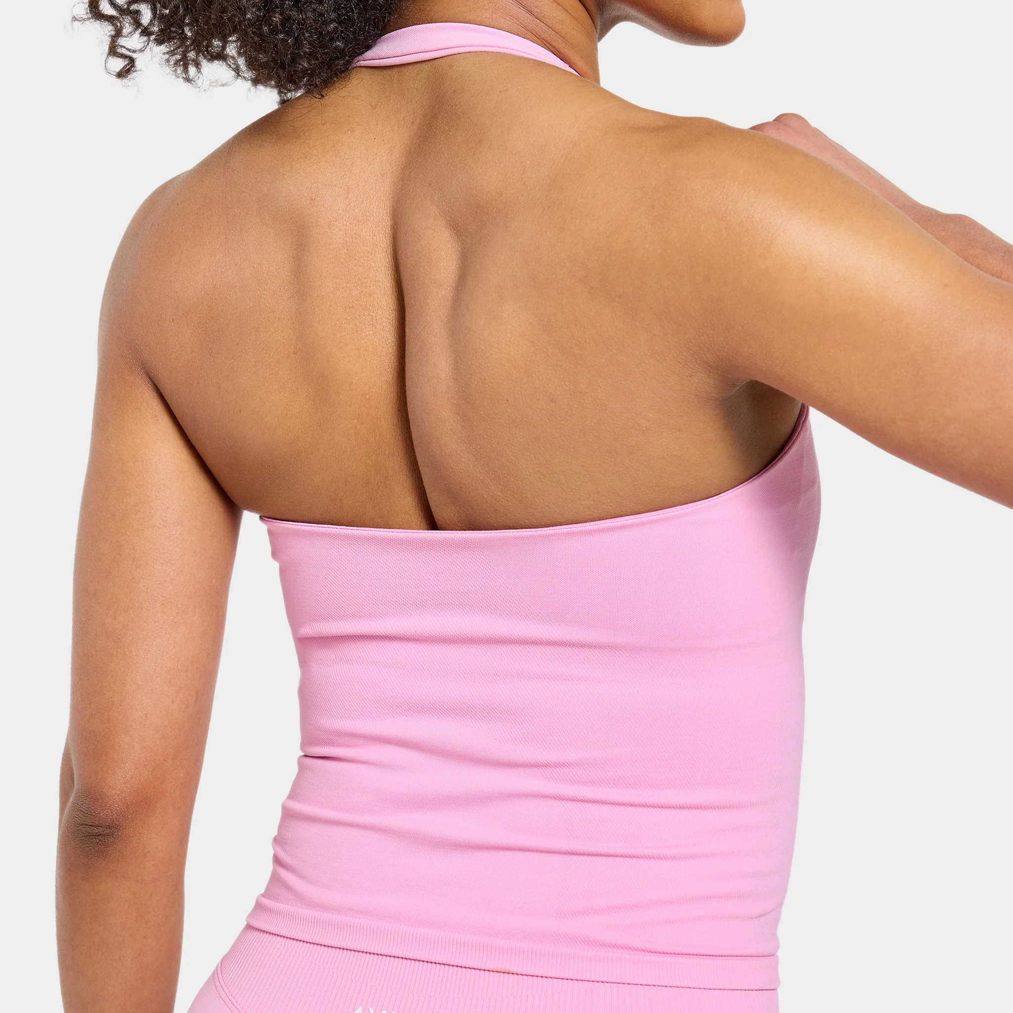 AYBL Women's Enhance Seamless Halterneck Top / Sugar Pink - Image 4