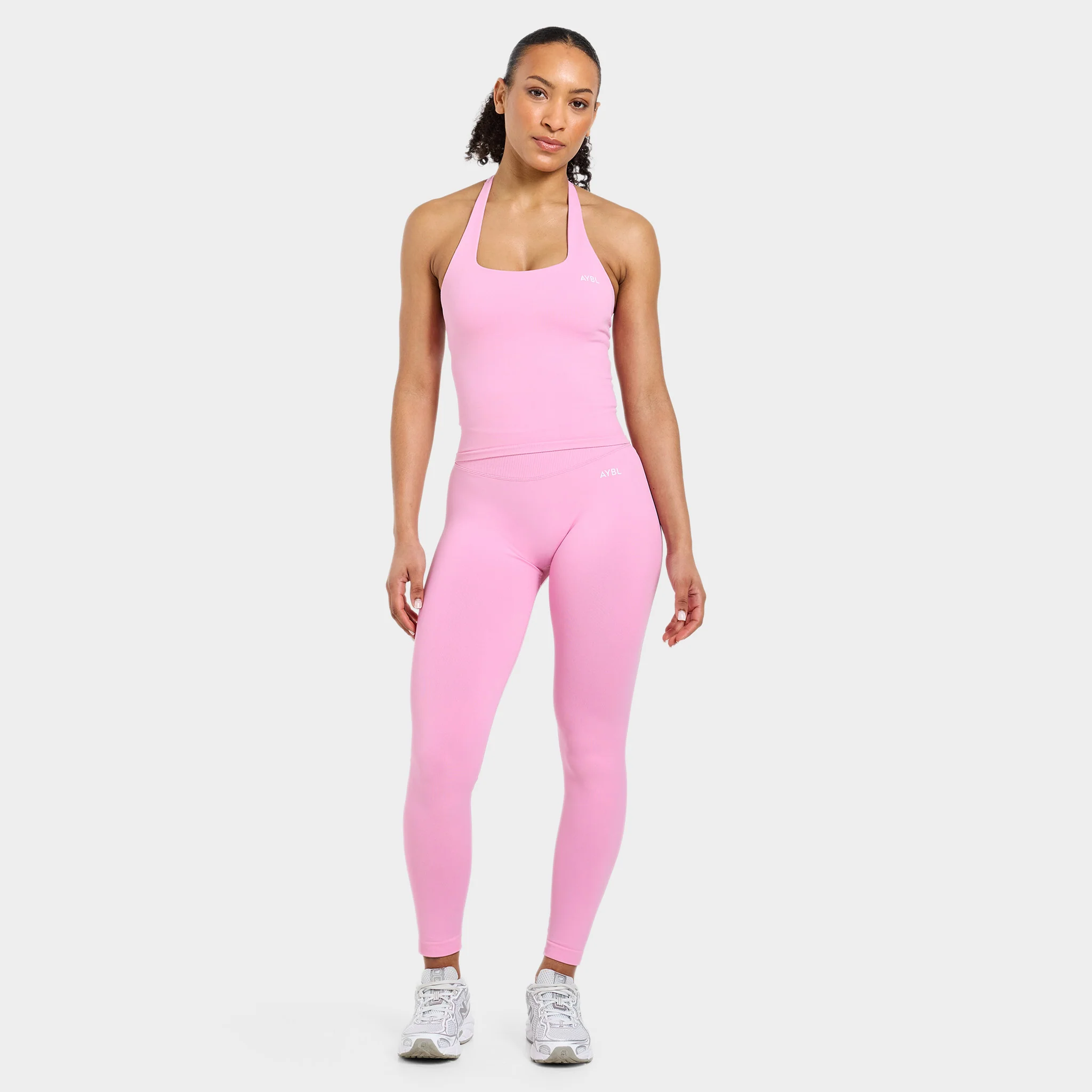 AYBL Women's Enhance Seamless Halterneck Top / Sugar Pink - Image 5