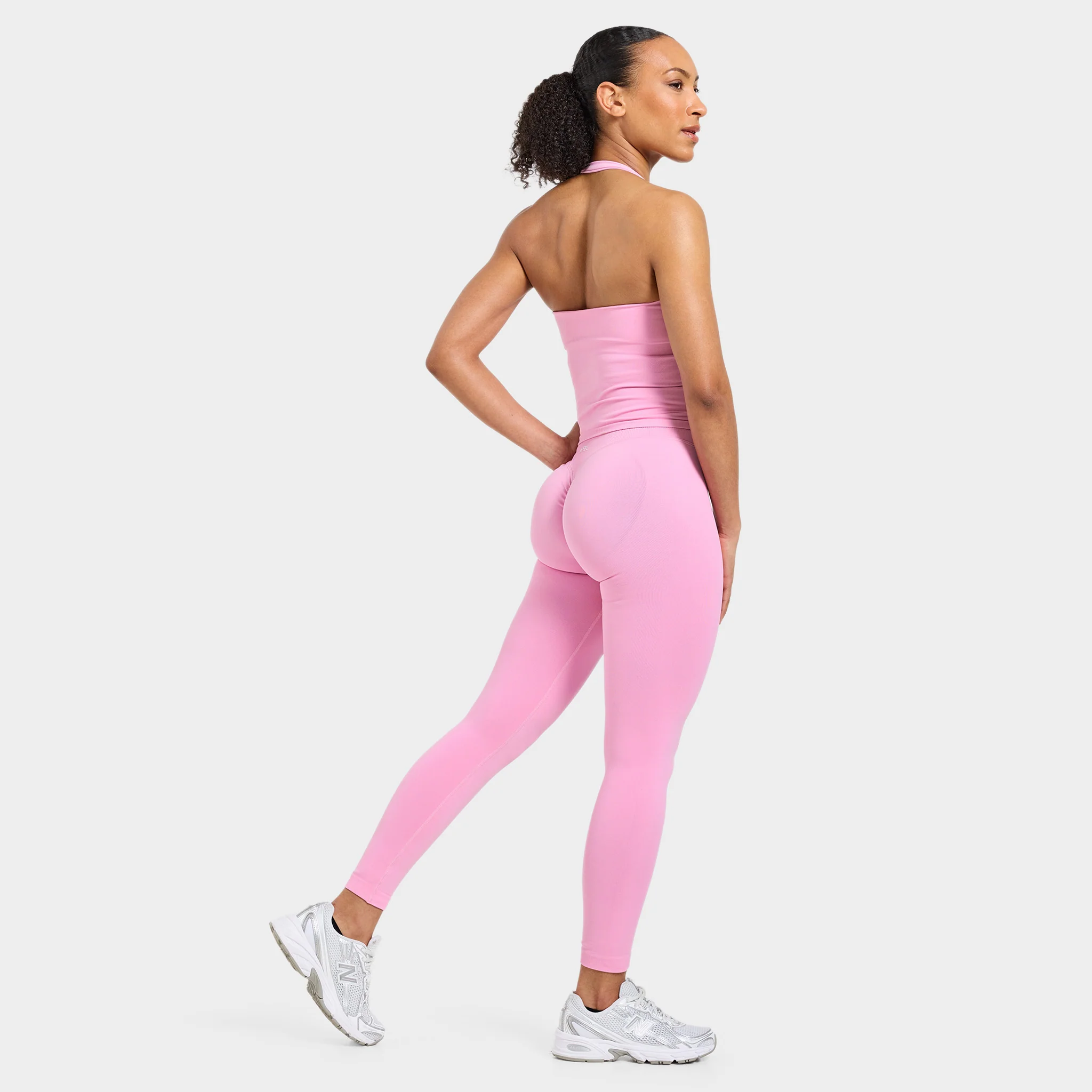 AYBL Women's Enhance Seamless Halterneck Top / Sugar Pink - Image 6