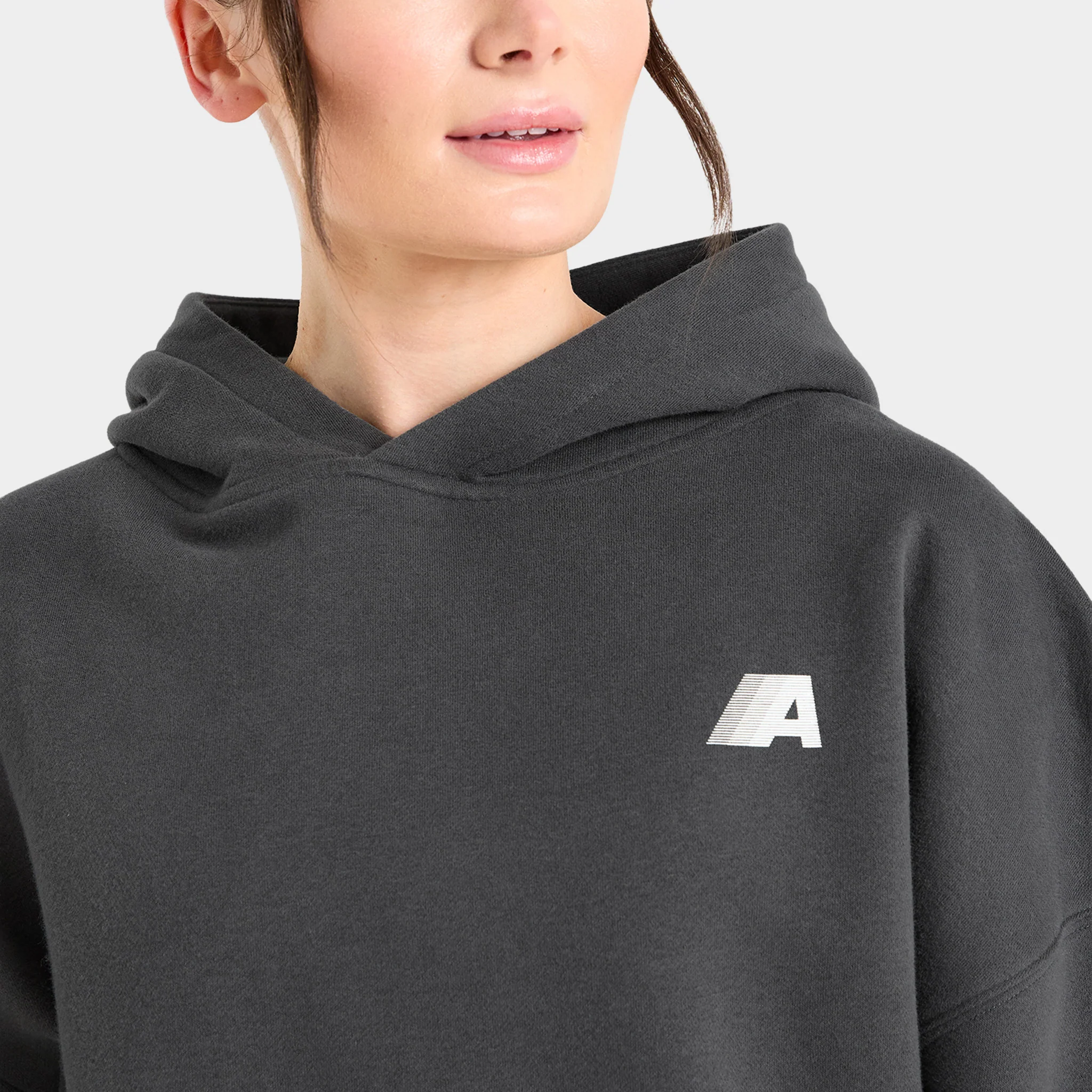 AYBL Women's Retro Athletics Oversized Hoodie / Charcoal - Image 3