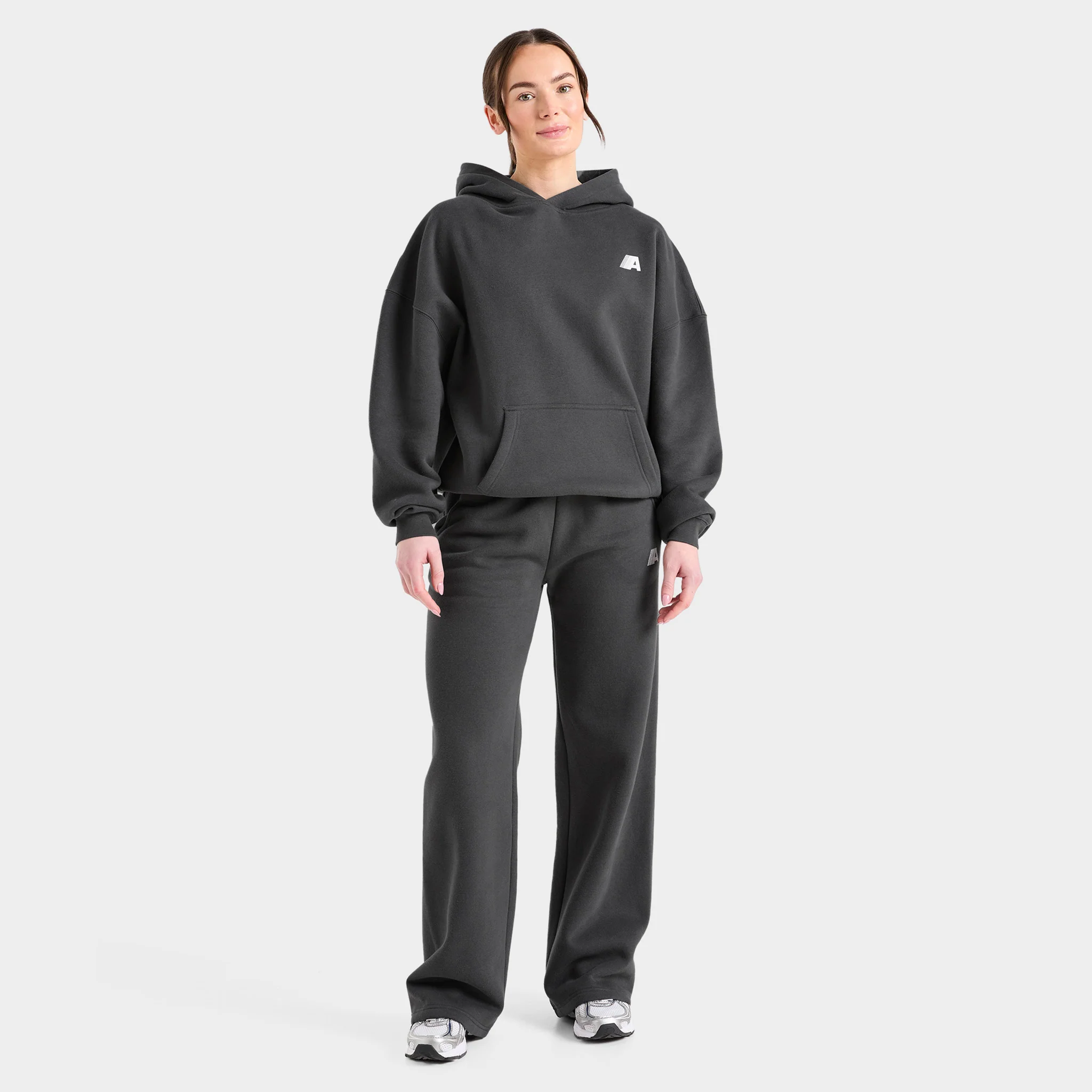 AYBL Women's Retro Athletics Oversized Hoodie / Charcoal - Image 5