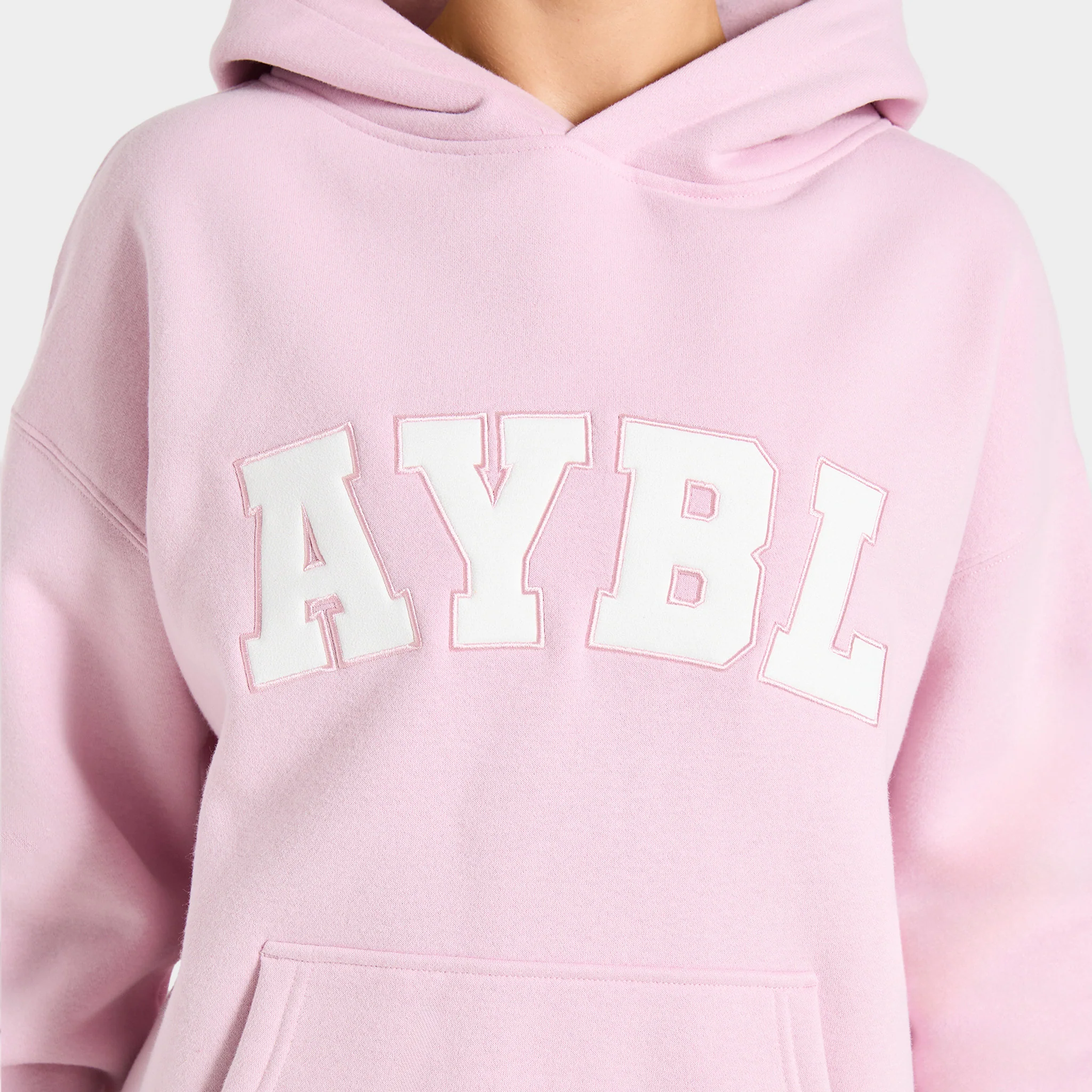 AYBL Women's Varsity 2.0 Oversized Hoodie / Ice Pink - Image 3
