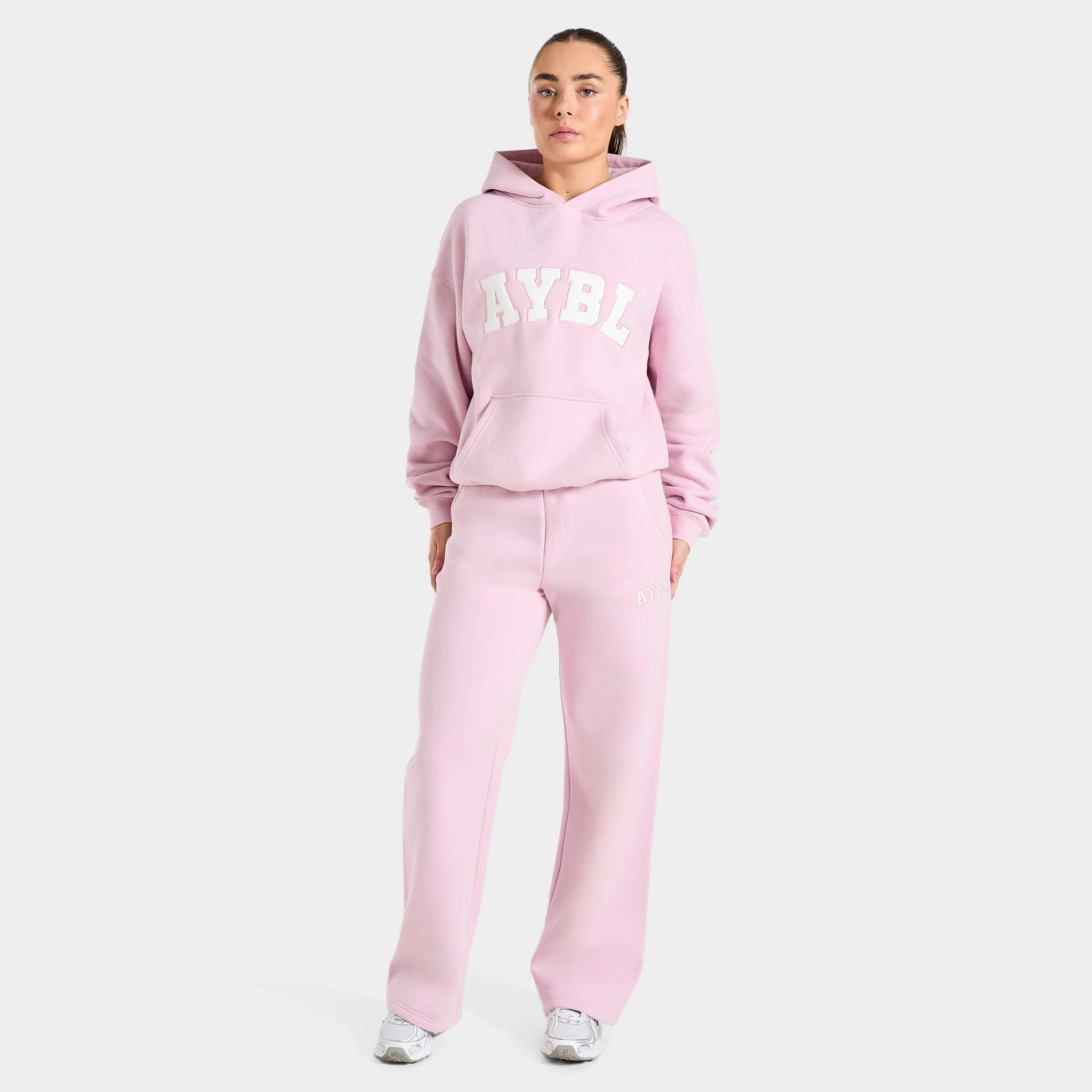 AYBL Women's Varsity 2.0 Oversized Hoodie / Ice Pink - Image 5