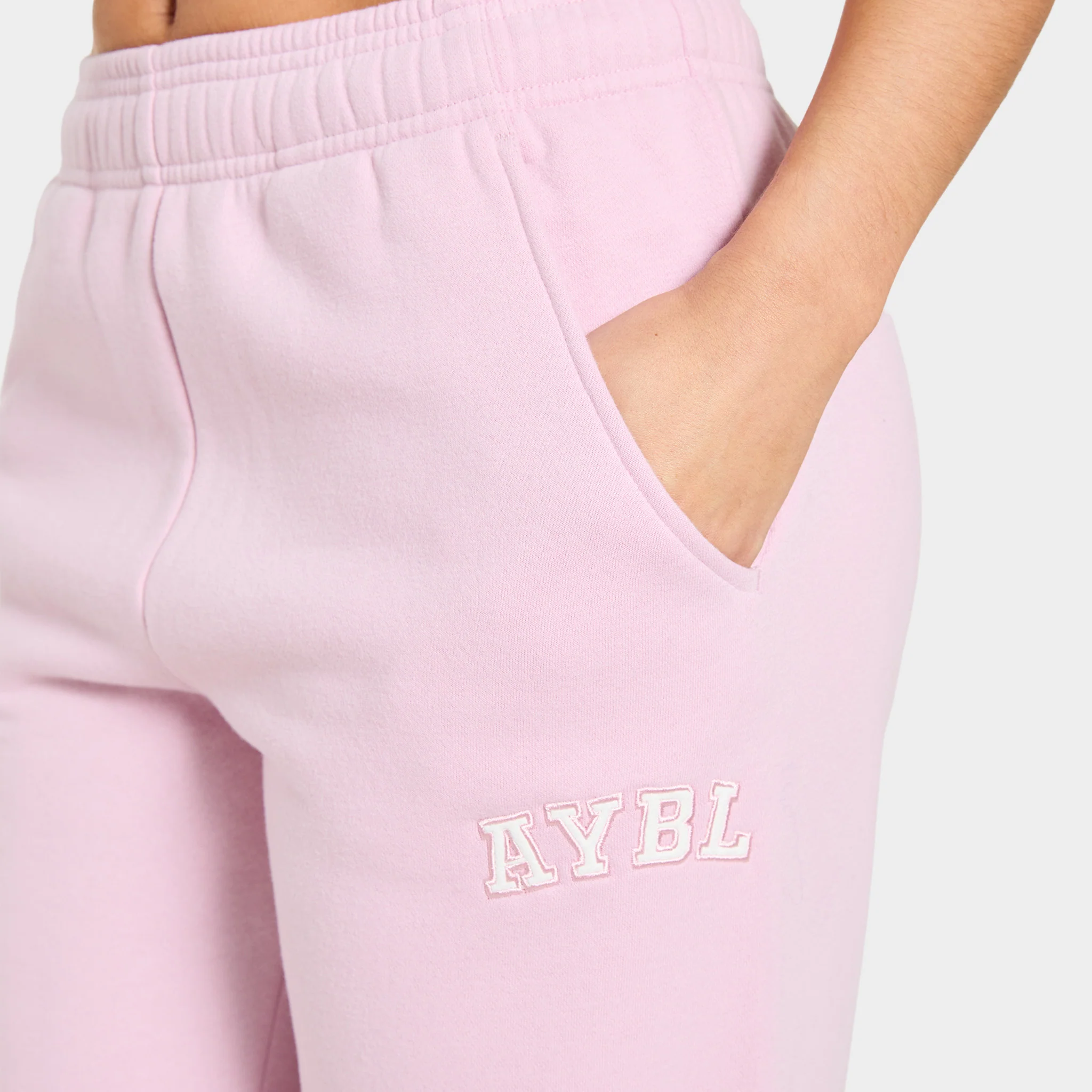 AYBL Women's Varsity 2.0 Oversized Straight Leg Jogger / Ice Pink - Image 3