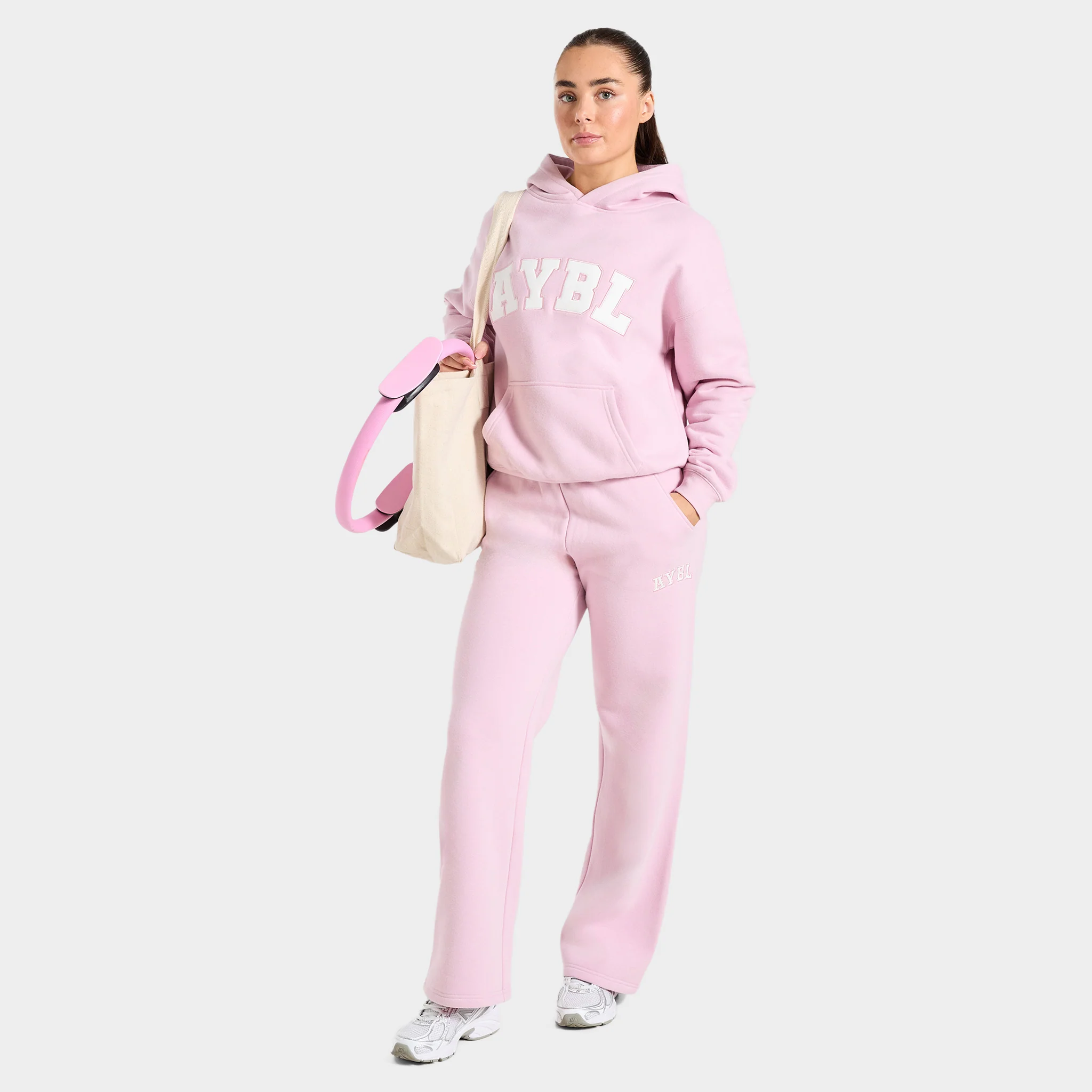 AYBL Women's Varsity 2.0 Oversized Straight Leg Jogger / Ice Pink - Image 7