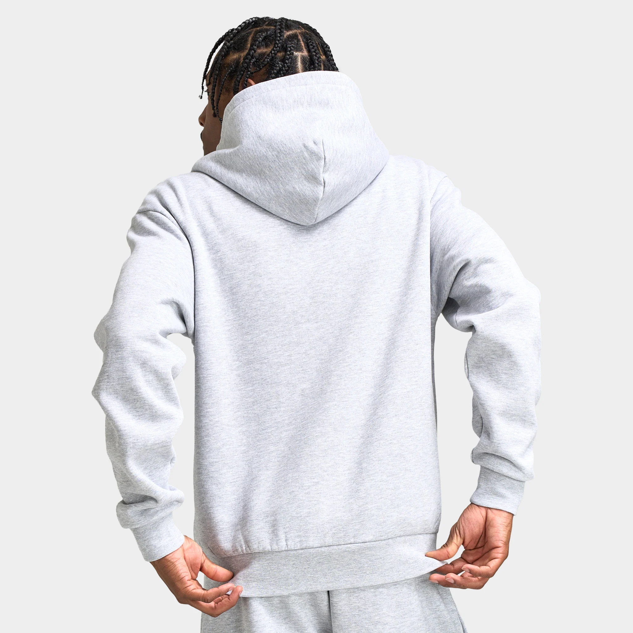 Hoodrich Captain - Oversized Zip Through Hoodie Heather Grey / Black - White - Image 2