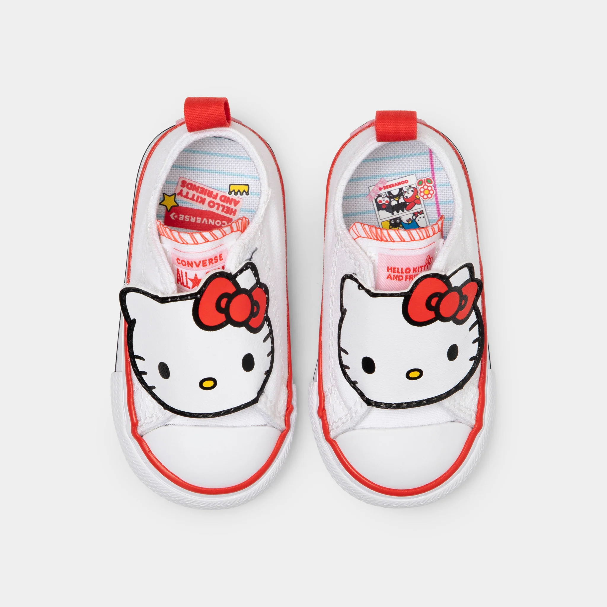Converse Infants' Chuck Taylor All Star One Strap Hello Kitty and Friends White / White - Red - Image 5