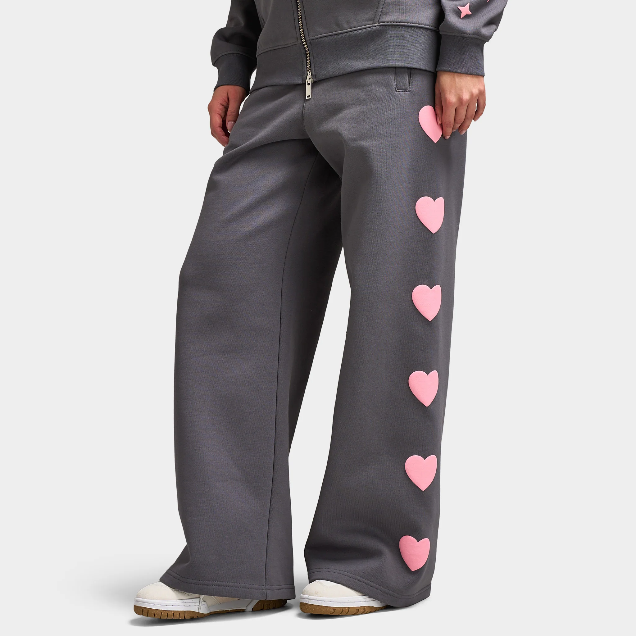 Unlike Humans Core Heart Wide Leg Pant / Castlerock - Image 3