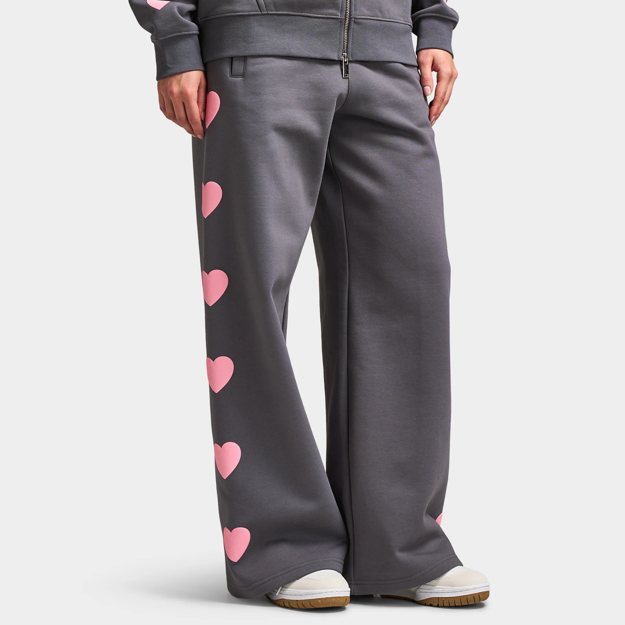 Unlike Humans Core Heart Wide Leg Pant / Castlerock - Image 4
