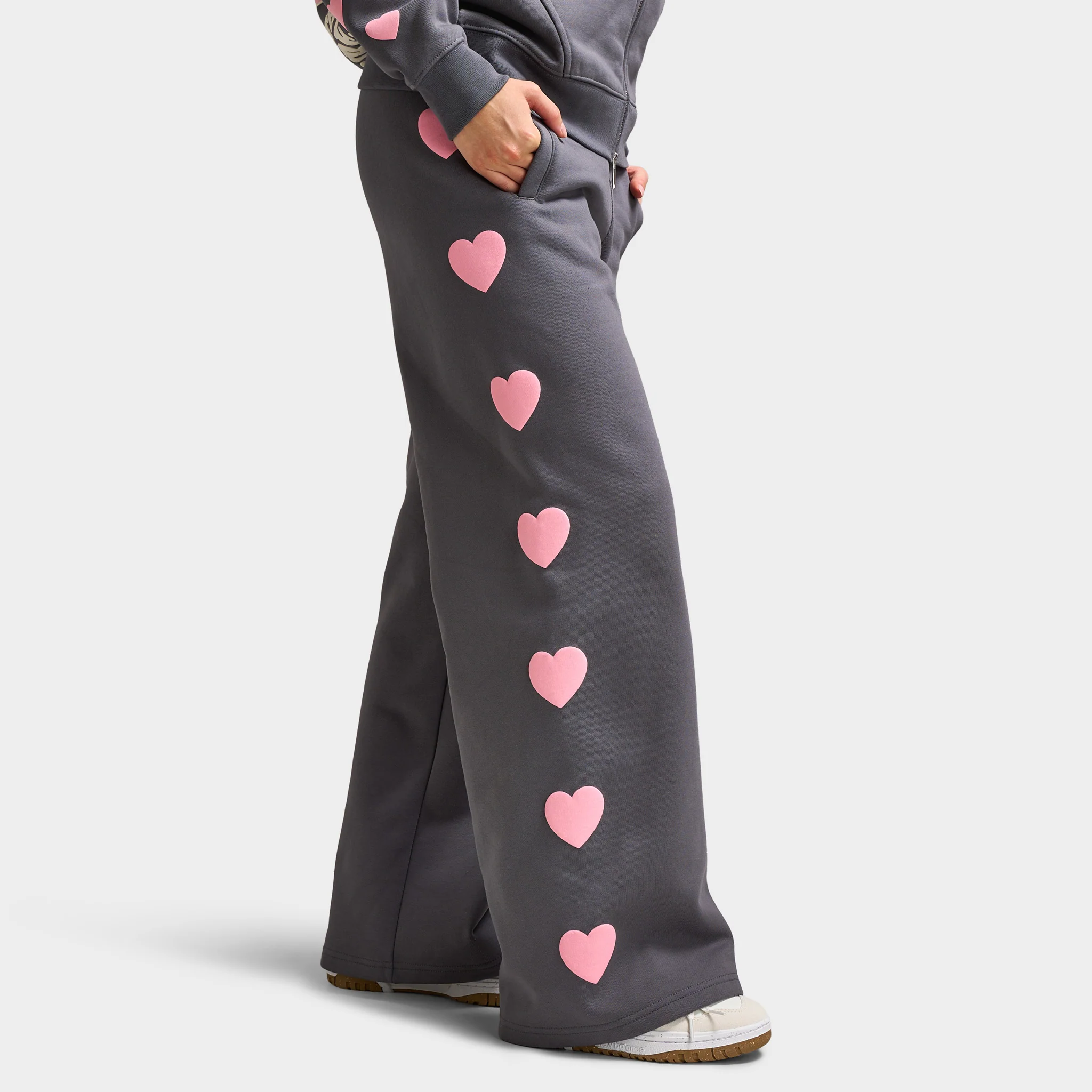Unlike Humans Core Heart Wide Leg Pant / Castlerock - Image 5