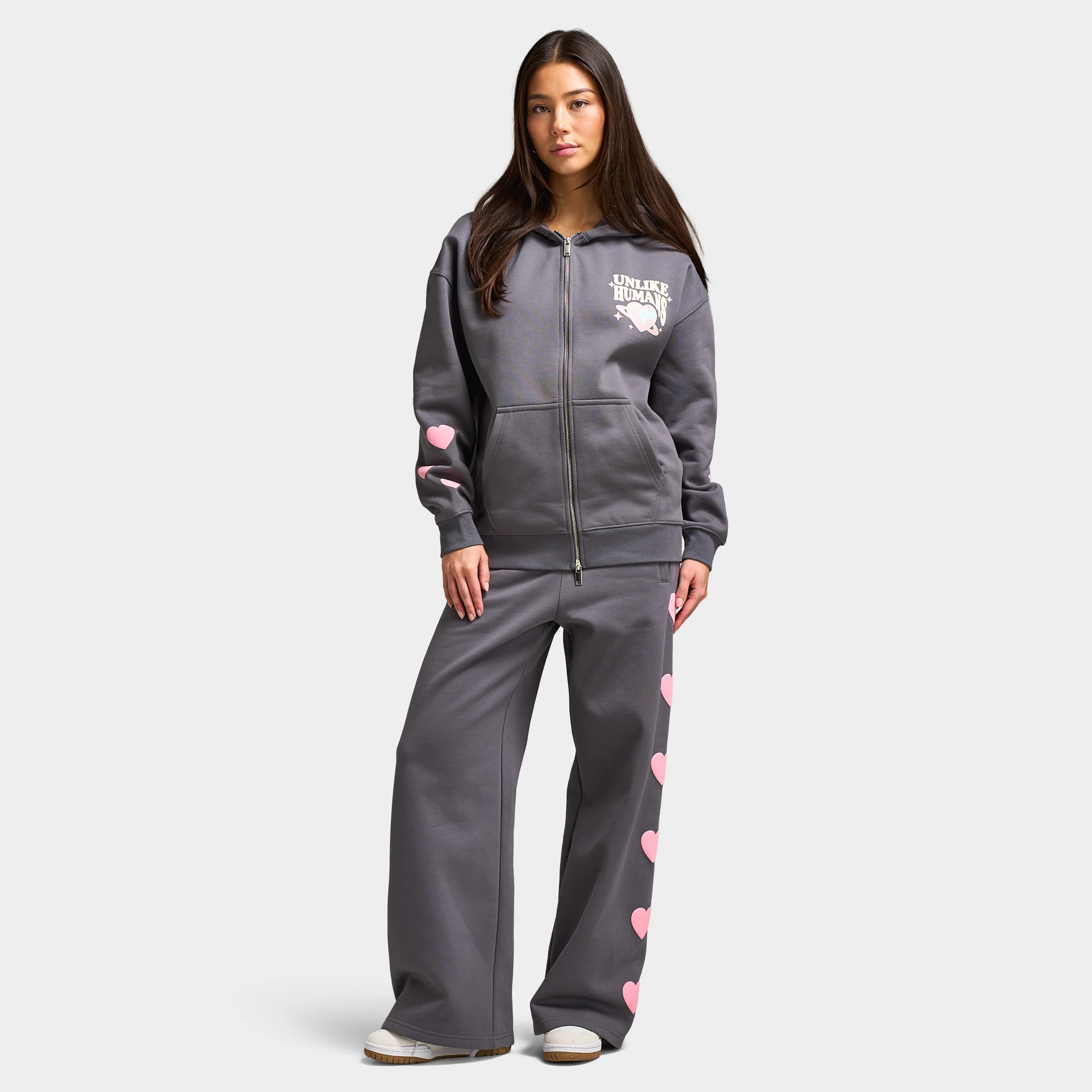 Unlike Humans Core Heart Wide Leg Pant / Castlerock - Image 6