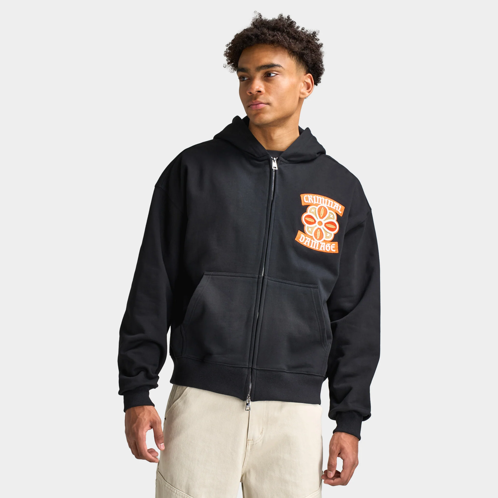 Criminal Damage Celtic Hoodie Black / Red - Image 4