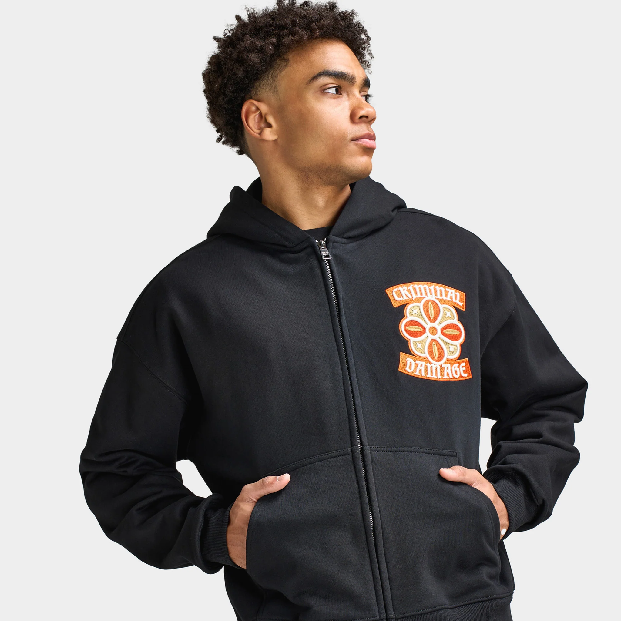 Criminal Damage Celtic Hoodie Black / Red - Image 7