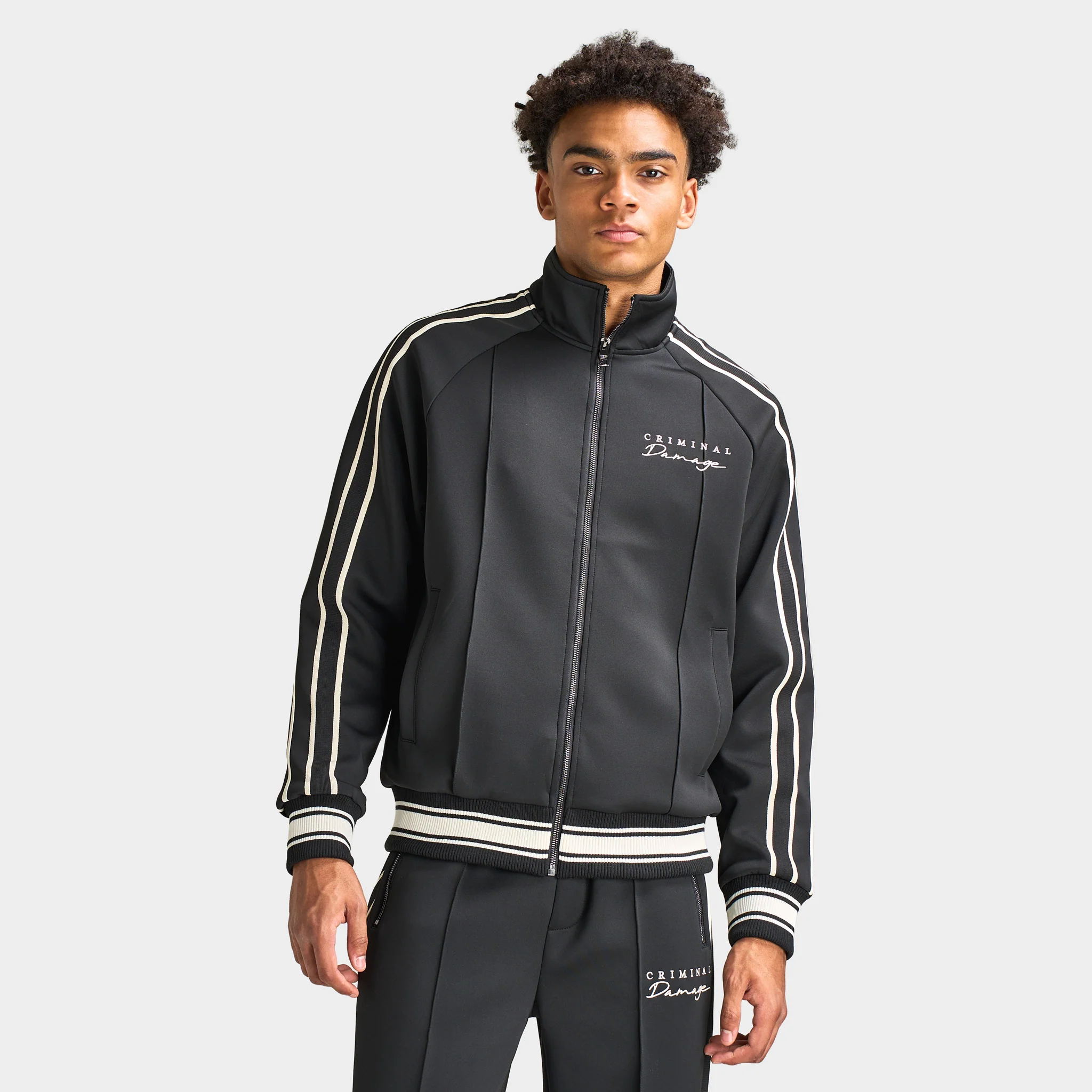 Criminal Damage Dragon Jacket Black / Ecru - Image 5