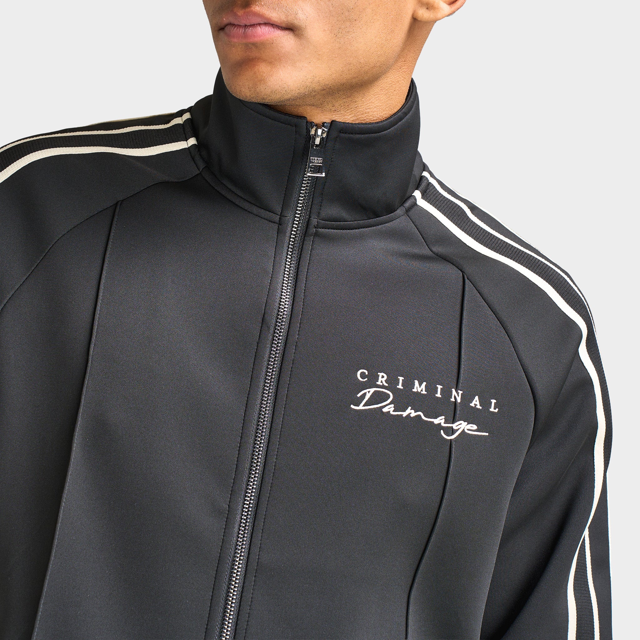Criminal Damage Dragon Jacket Black / Ecru - Image 7