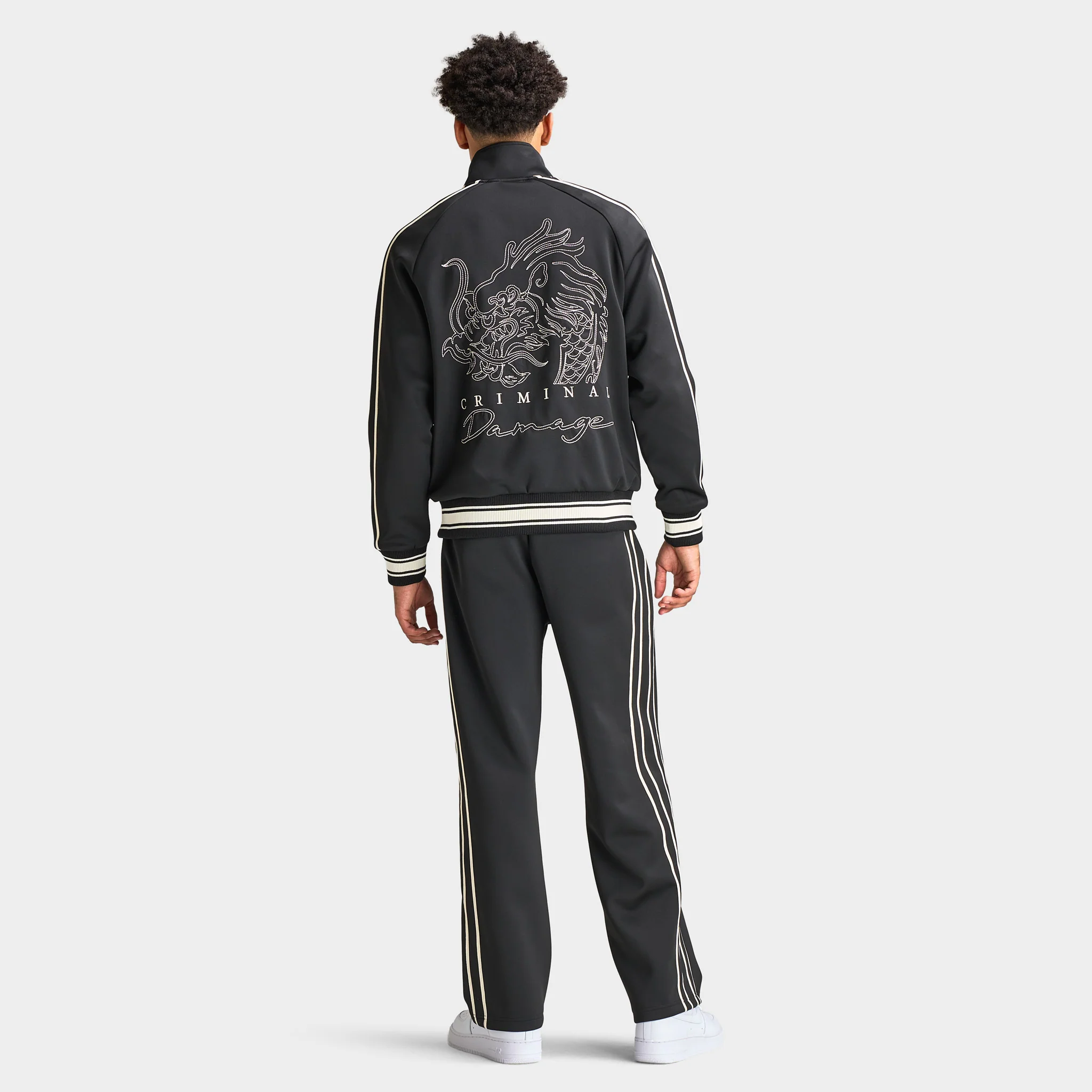 Criminal Damage Dragon Jacket Black / Ecru - Image 9