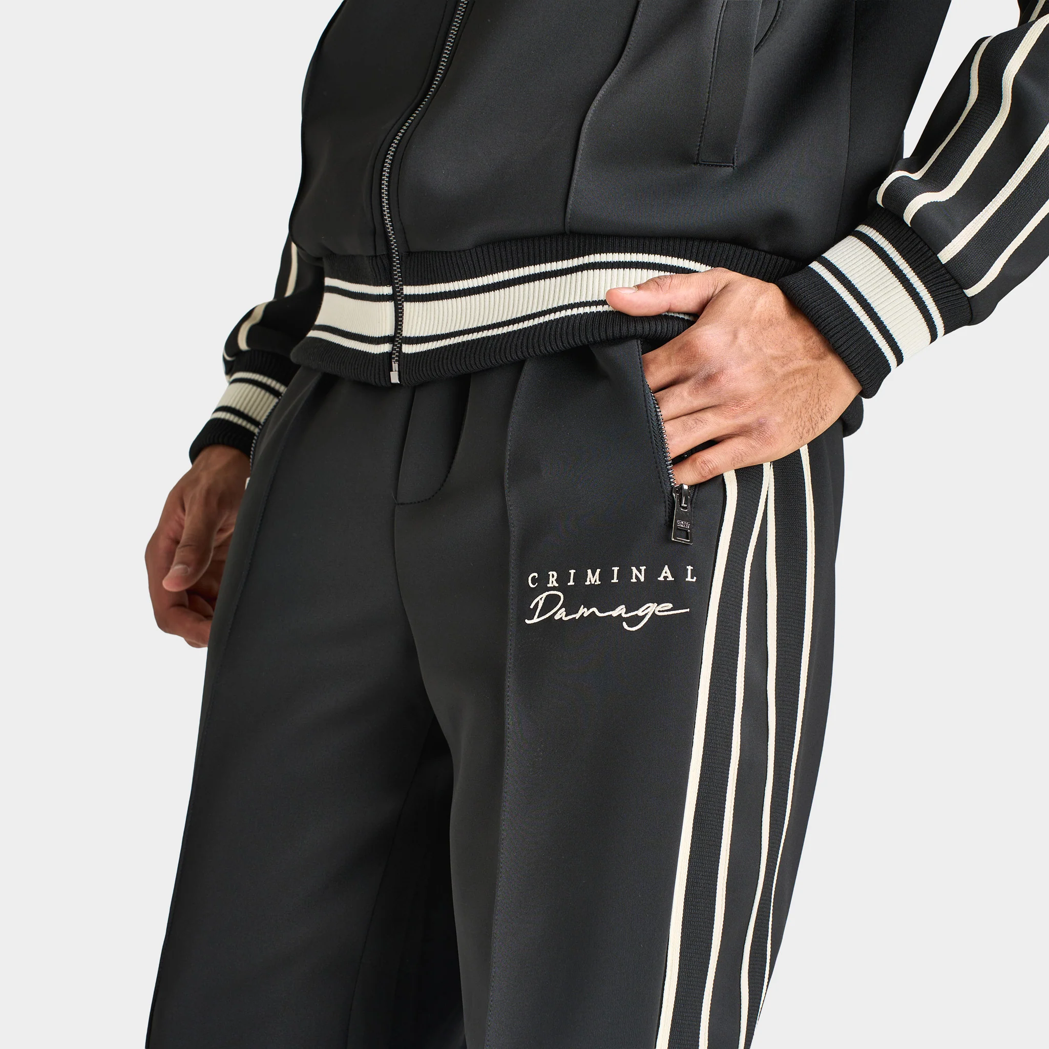 Criminal Damage Dragon Pant Black / Ecru - Image 8