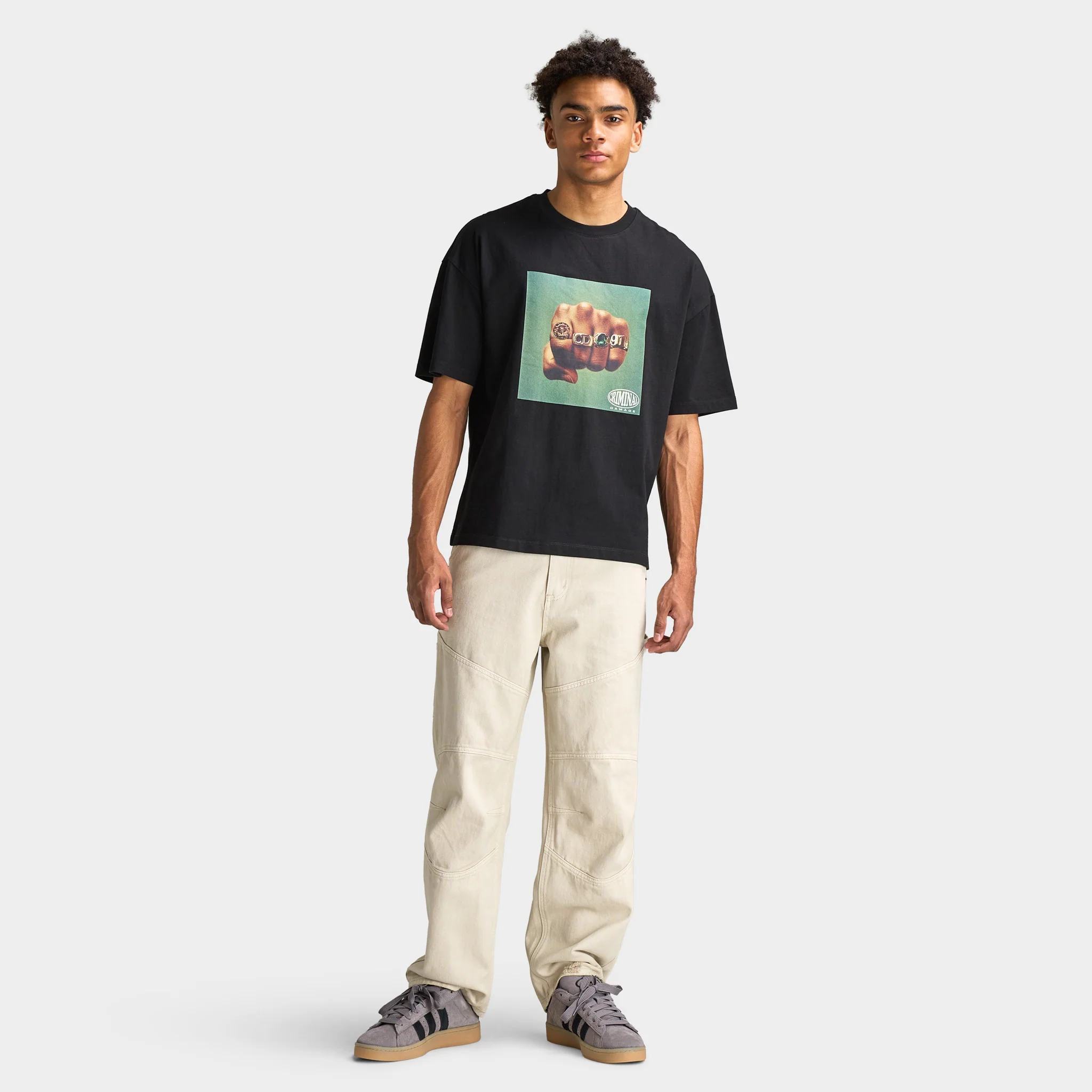 Criminal Damage Fist Of Gold T-Shirt / Black - Image 8
