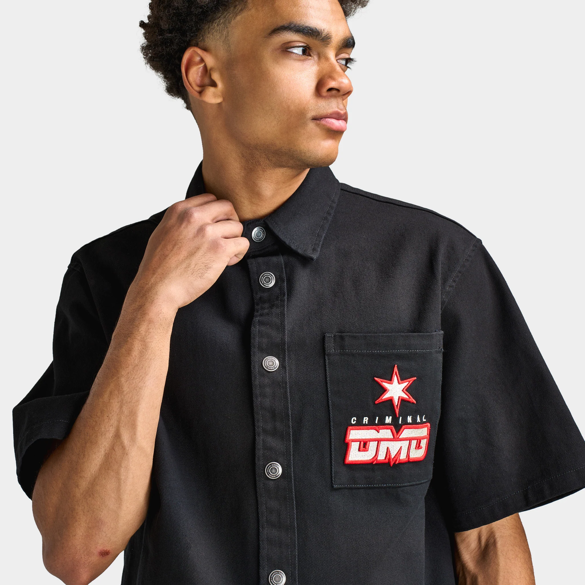 Criminal Damage Star Logo Shirt / Black - Image 7