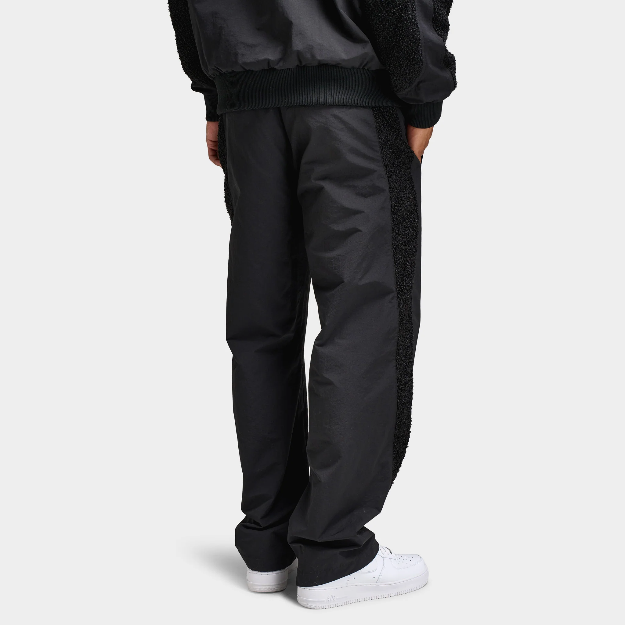 Criminal Damage Micro Sherpa and Nylon Track Pant / Black - Image 2