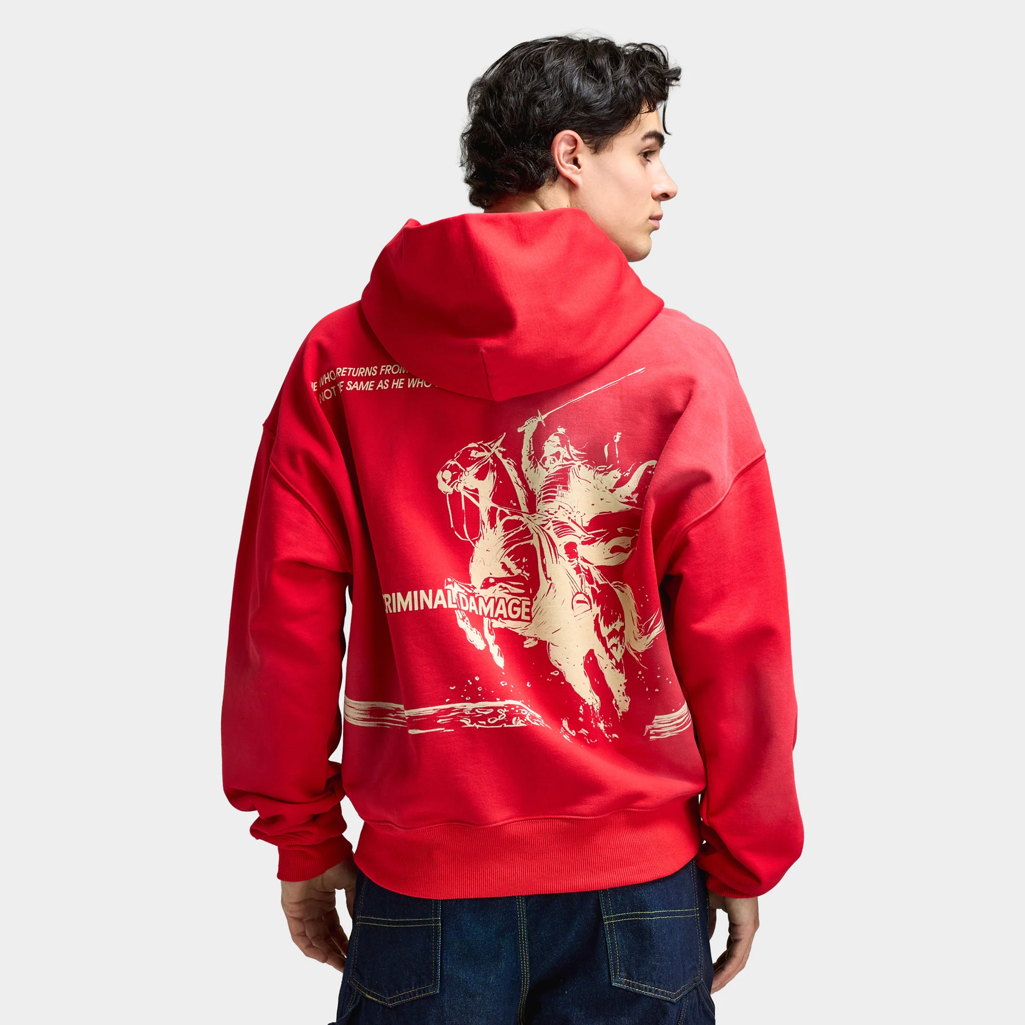 Criminal Damage Samurai Hoodie / Red - Image 2