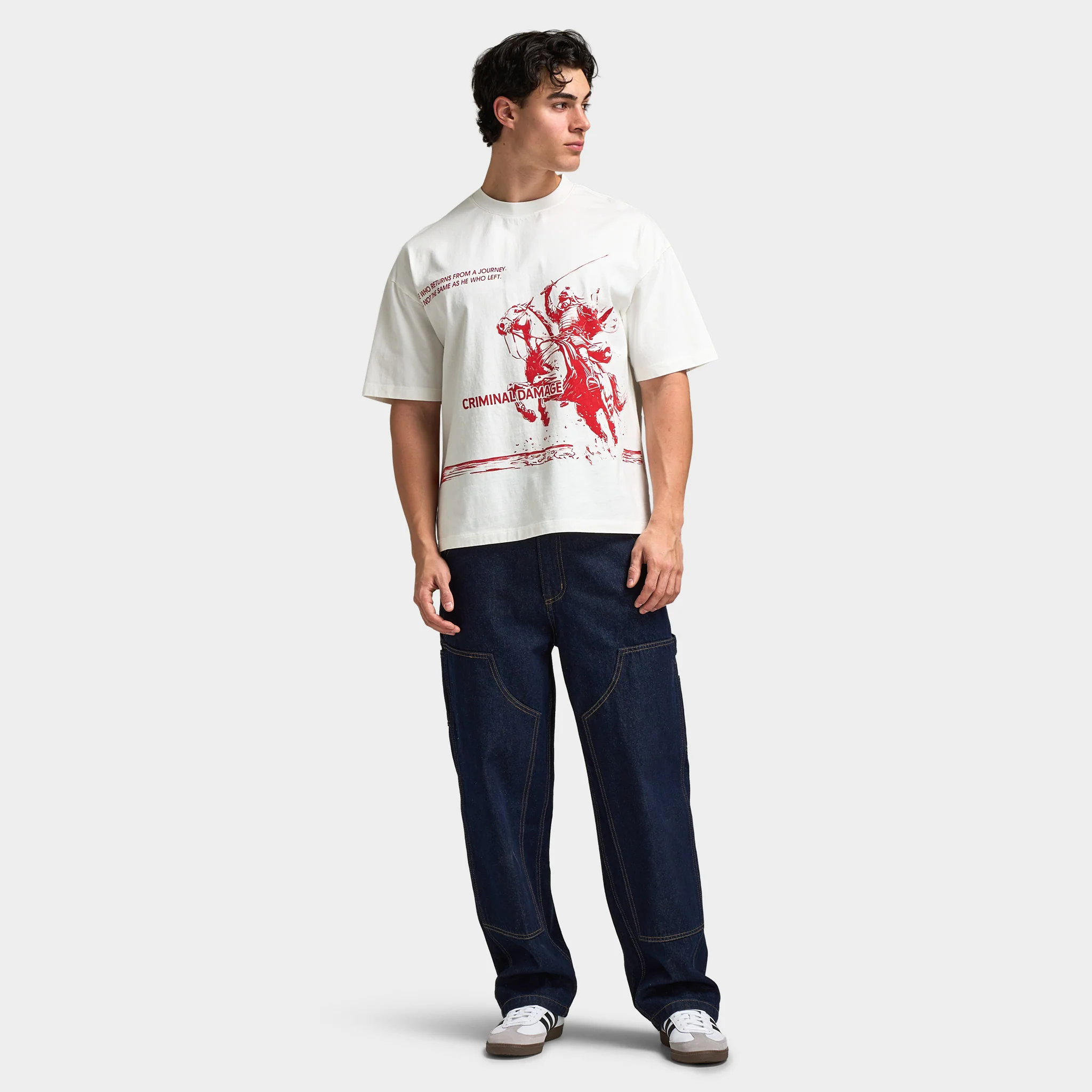 Criminal Damage Samurai T-shirt / Off- White - Image 6
