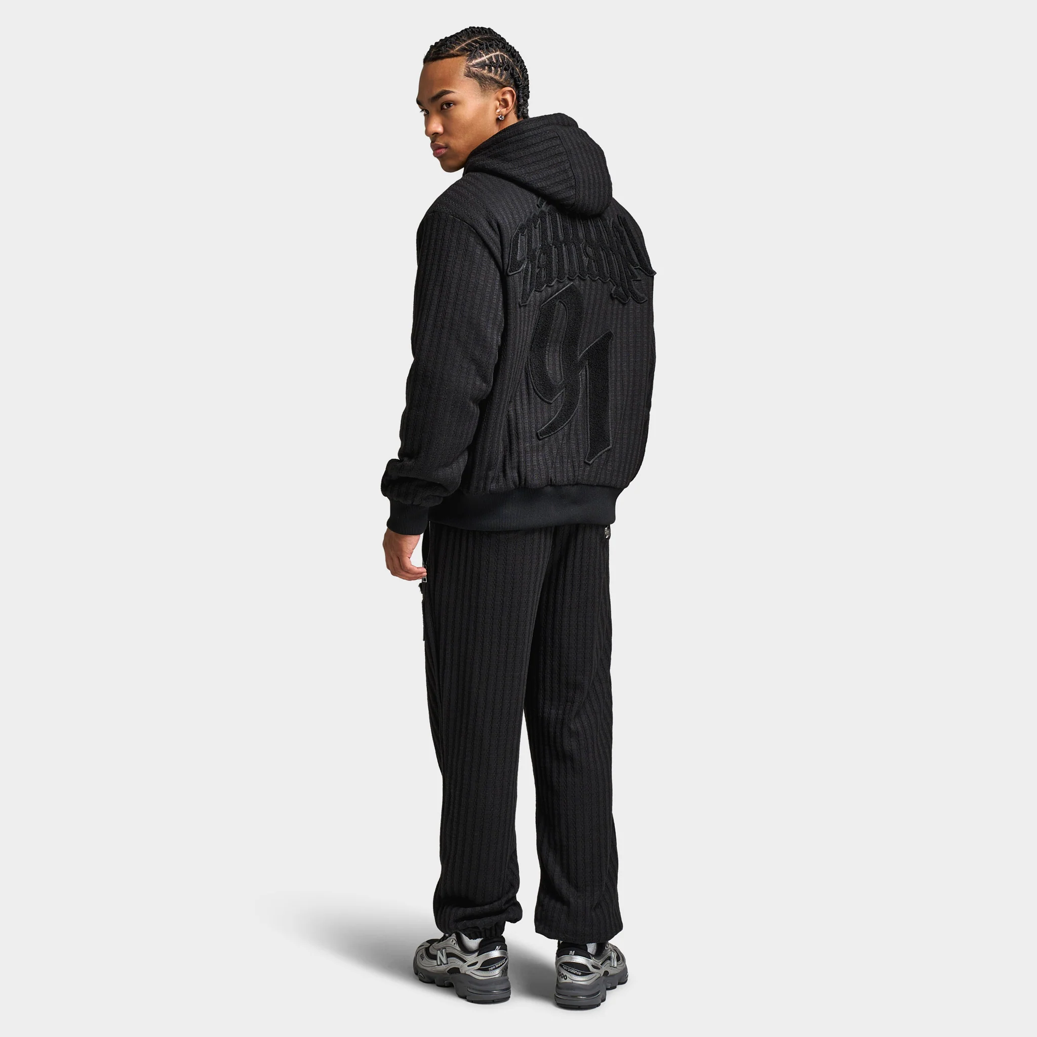 Criminal Damage Stanford Knitted Hoodie / Black - Image 5