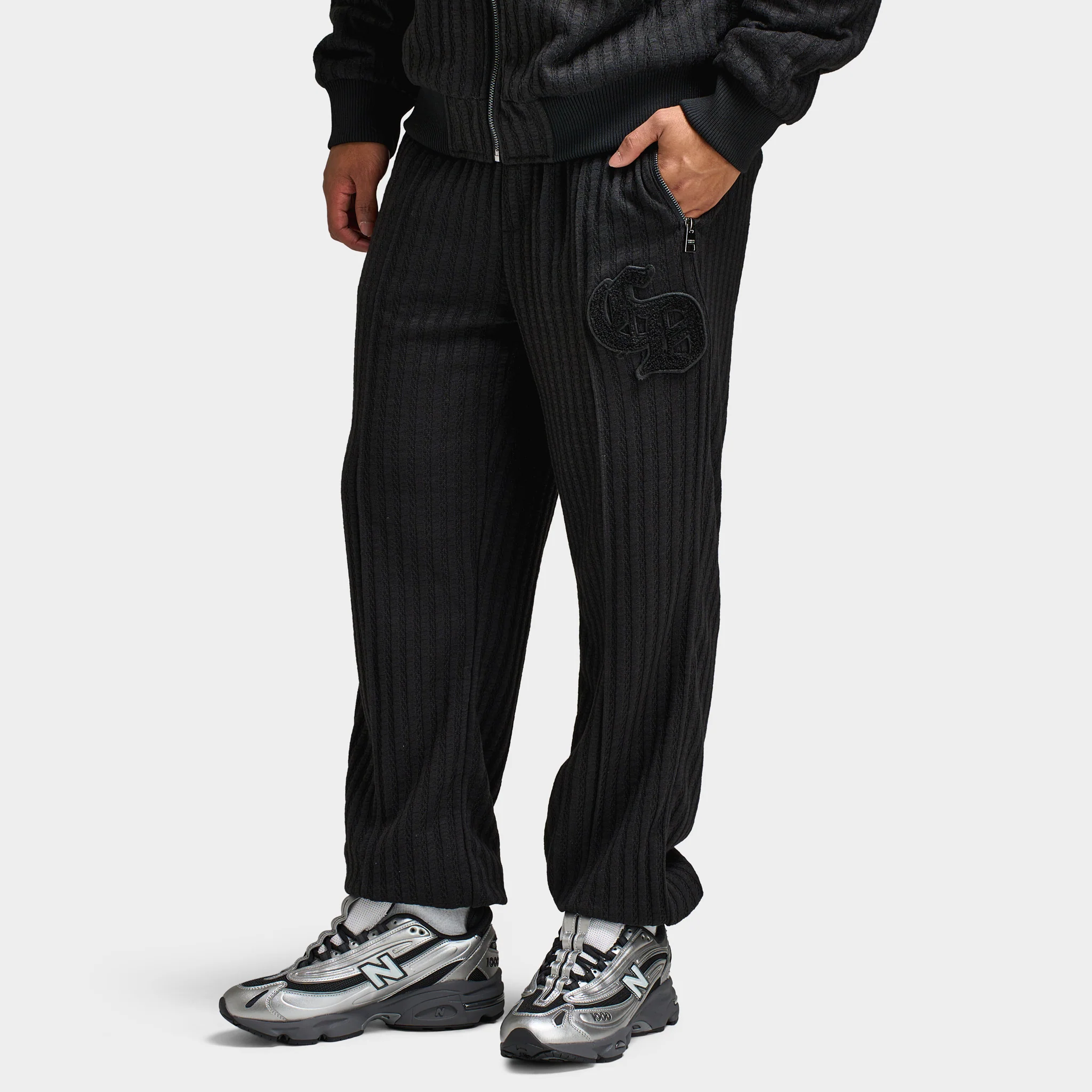 Criminal Damage Stanford Knitted Jogger / Black - Image 3