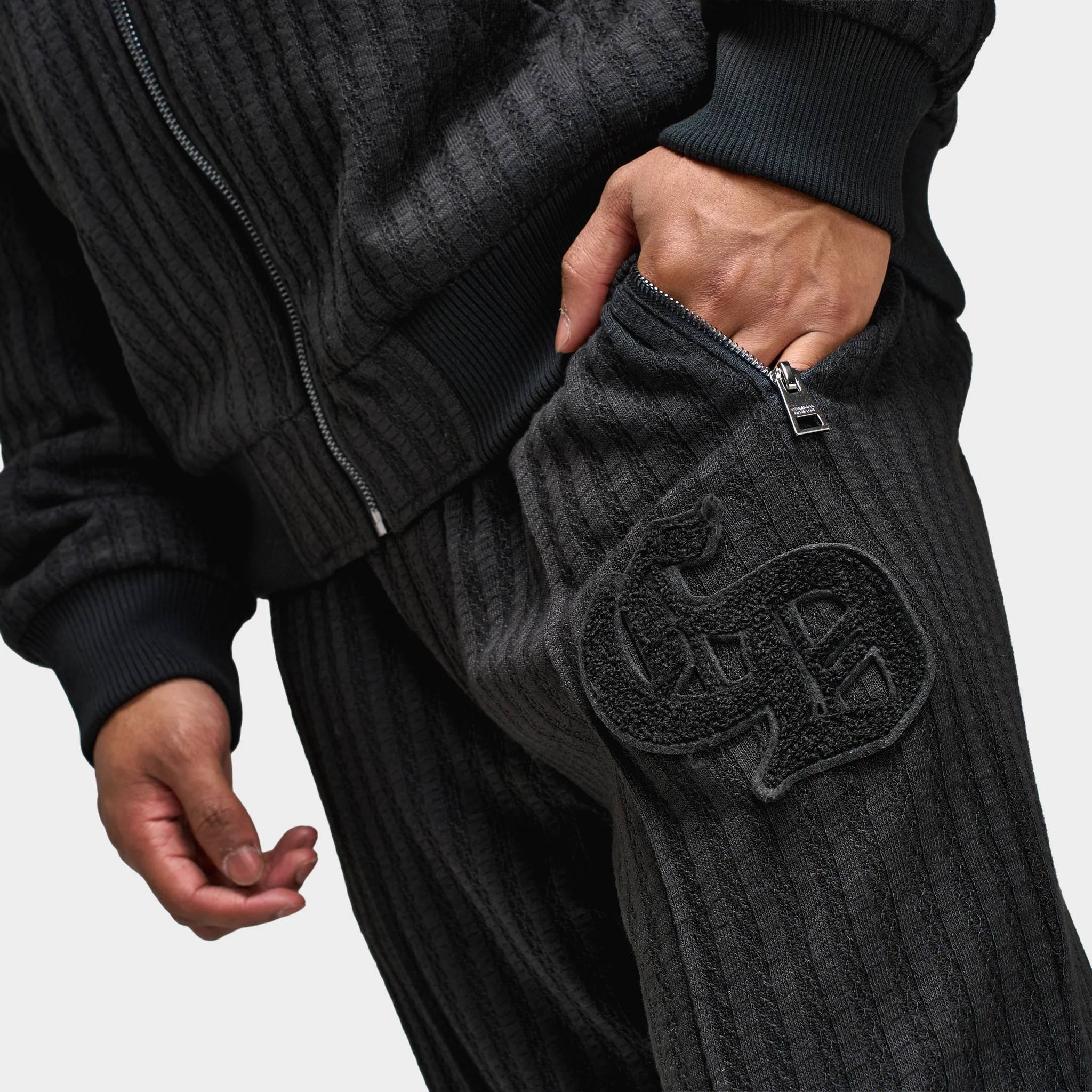 Criminal Damage Stanford Knitted Jogger / Black - Image 5