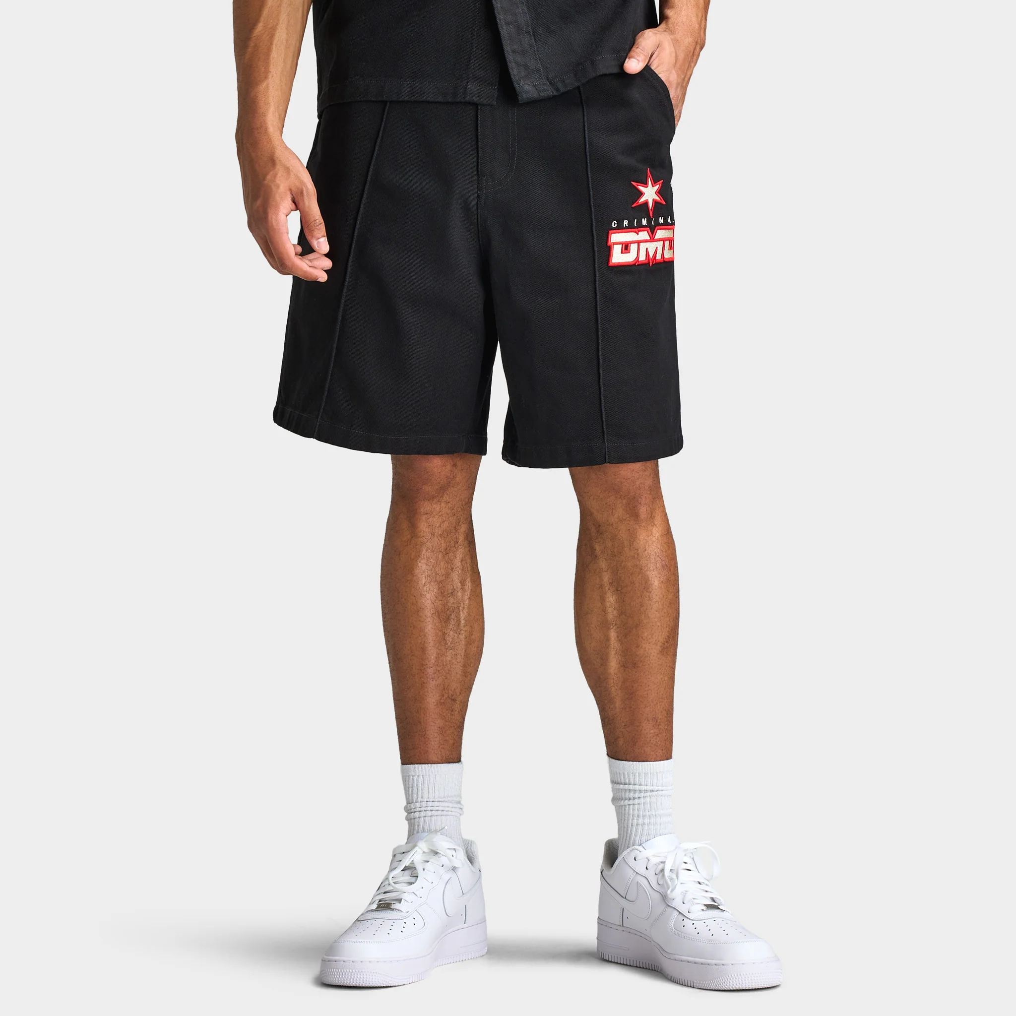 Criminal Damage Star Logo Shorts / Black - Image 4