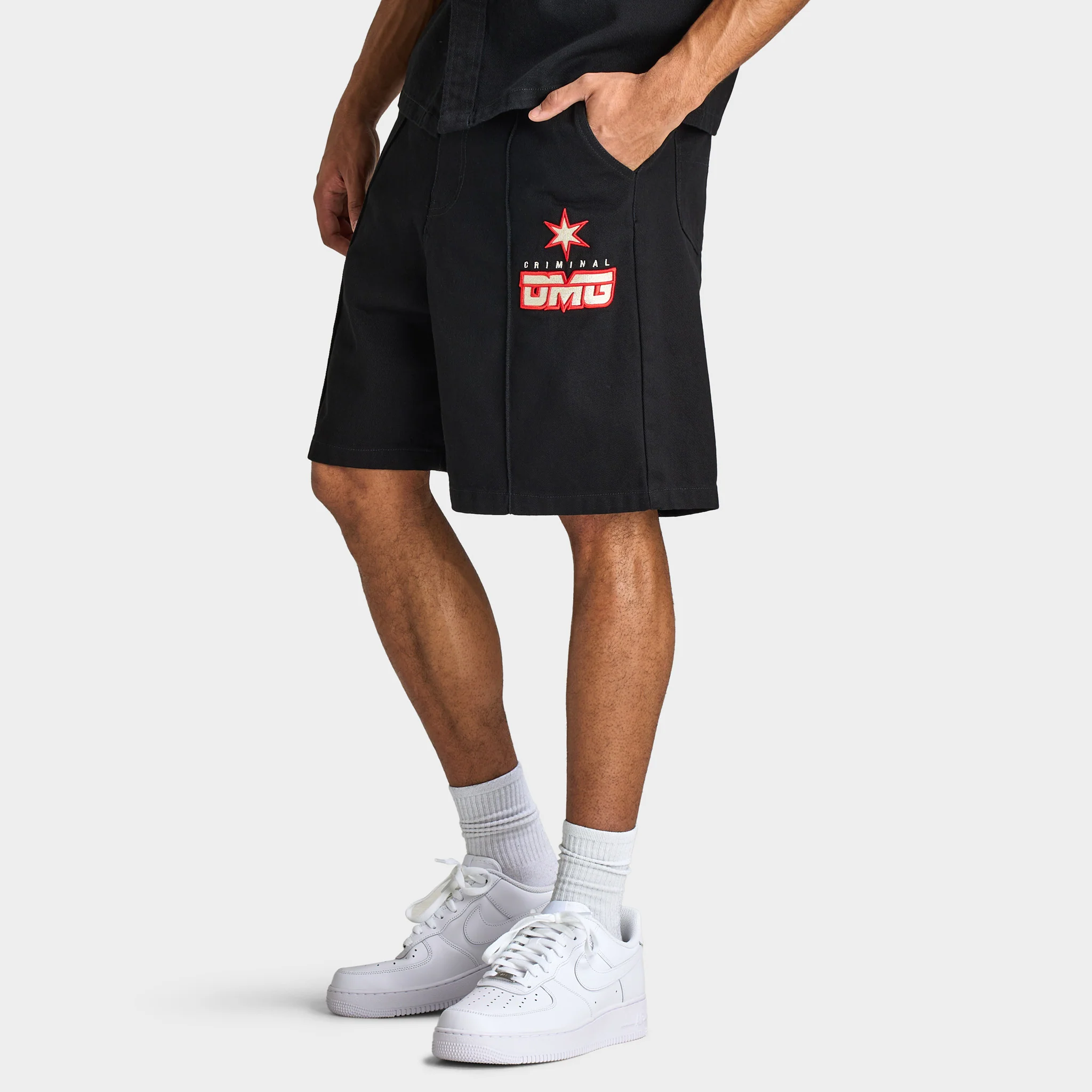 Criminal Damage Star Logo Shorts / Black - Image 5
