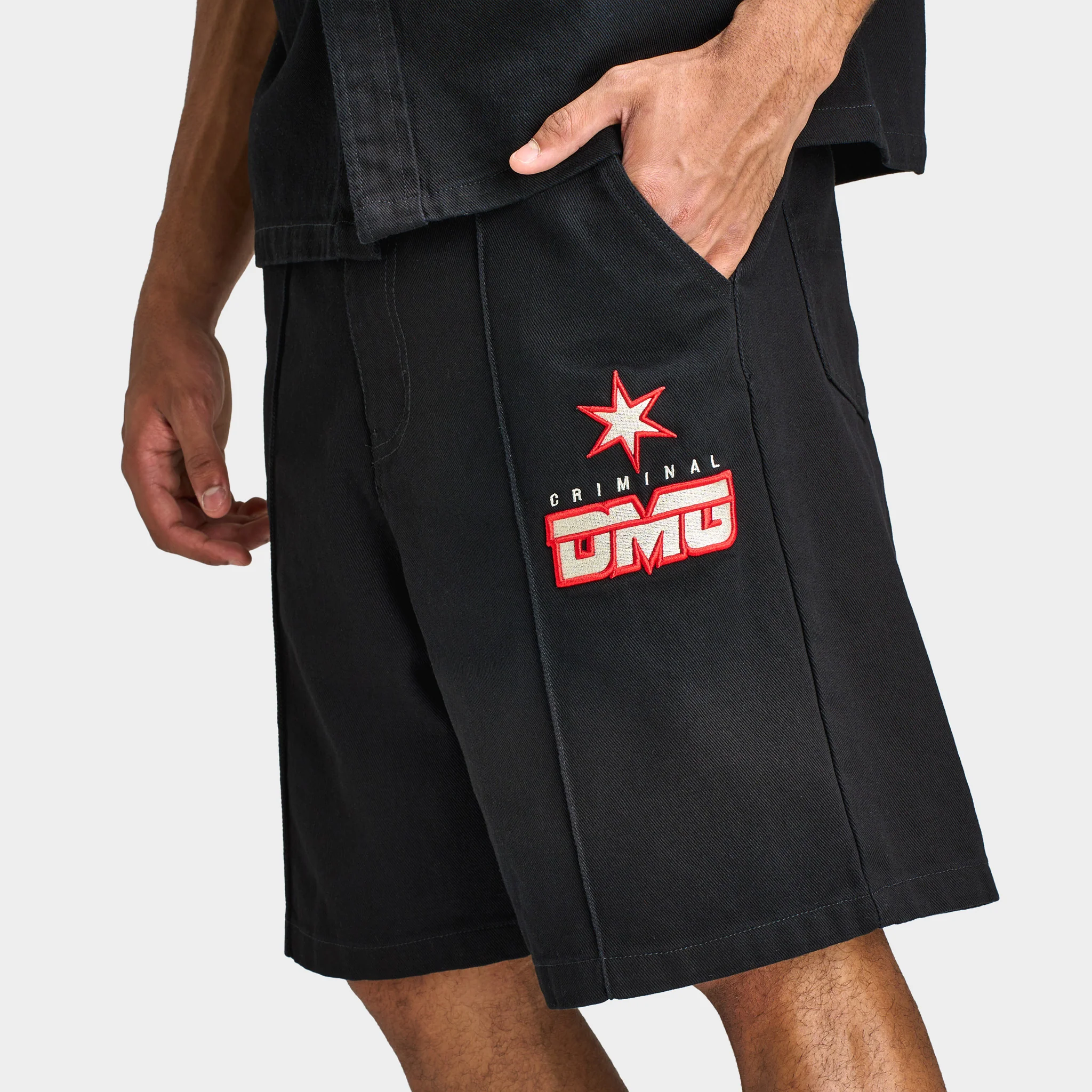 Criminal Damage Star Logo Shorts / Black - Image 8